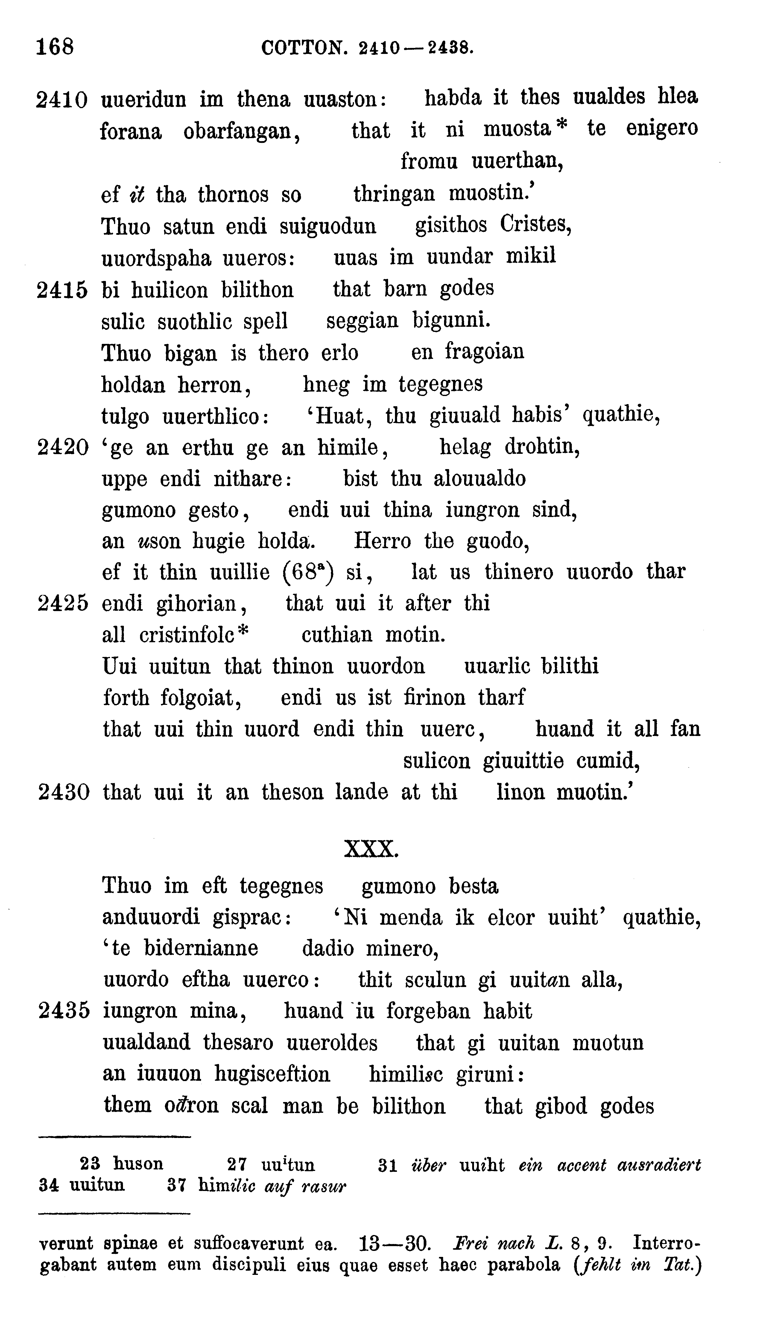 facsimile image (Sievers 1878, p. 168)