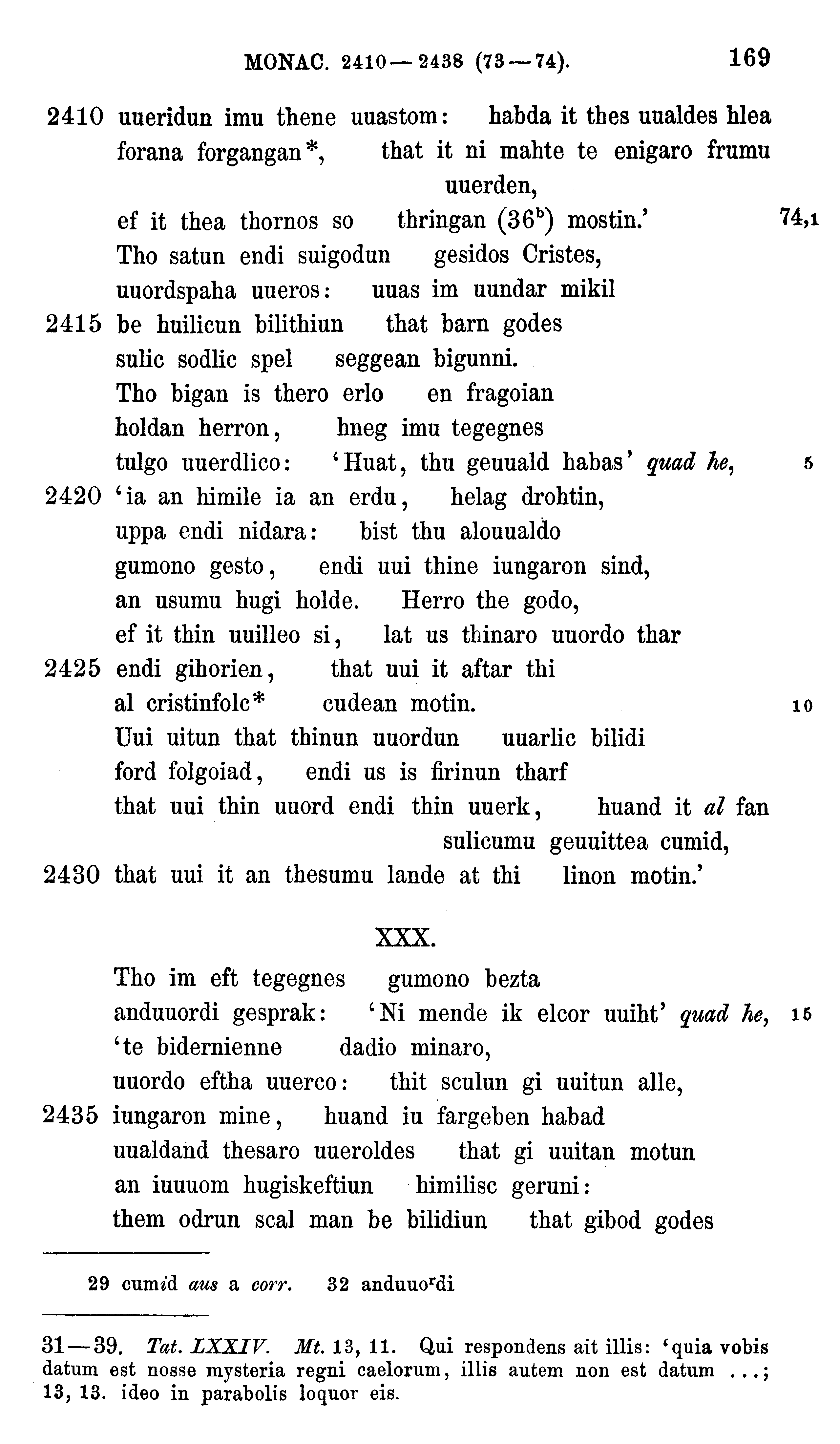 facsimile image (Sievers 1878, p. 169)