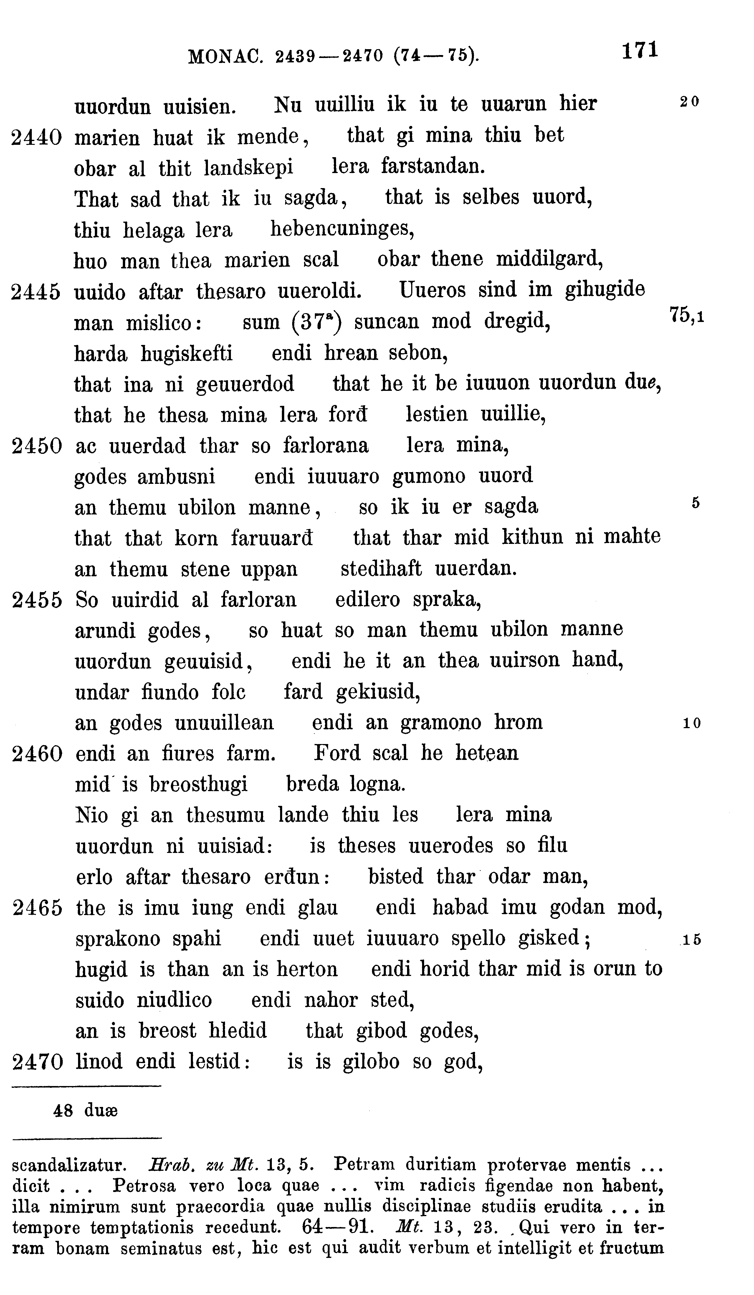 facsimile image (Sievers 1878, p. 171)