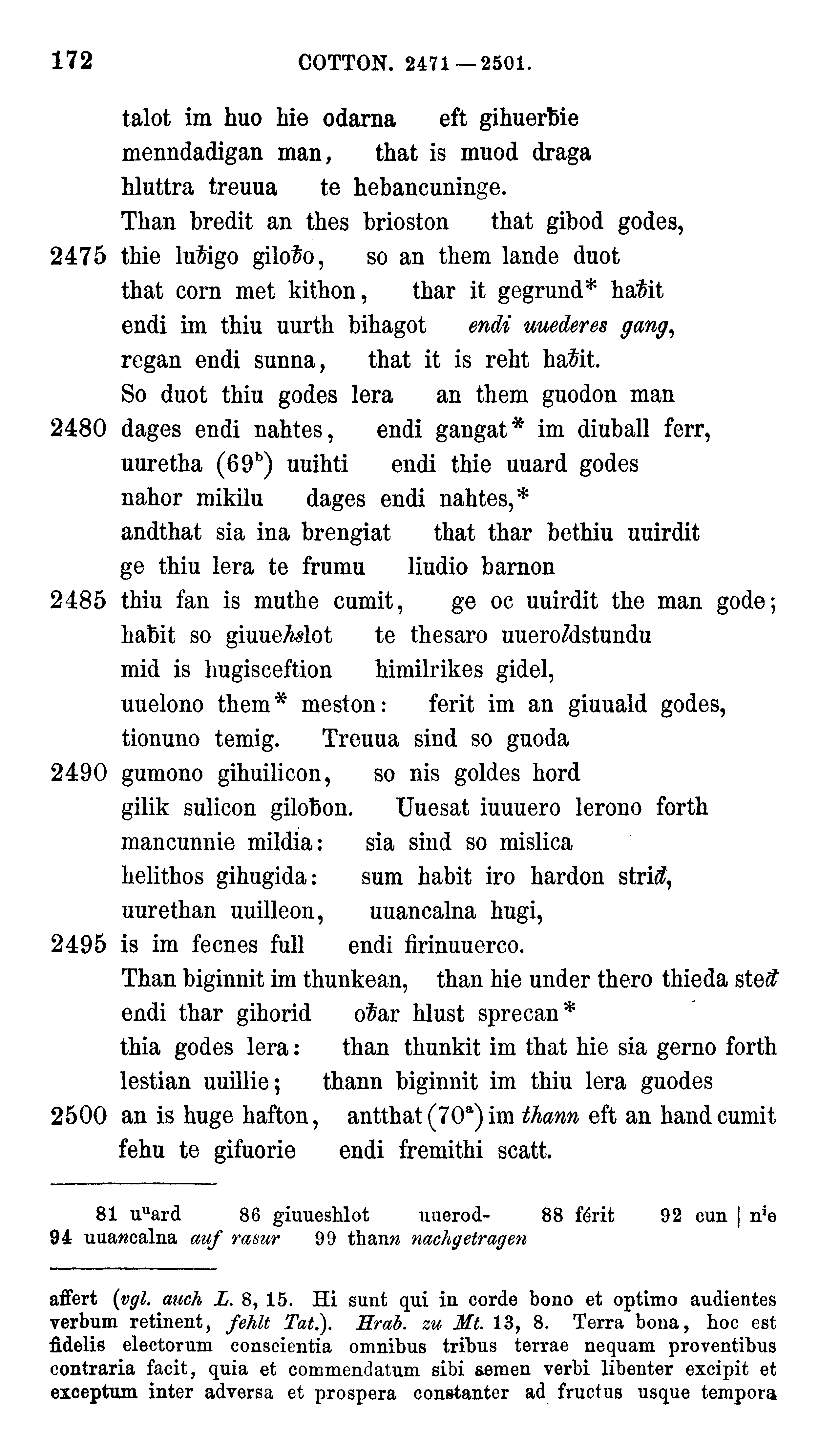 facsimile image (Sievers 1878, p. 172)