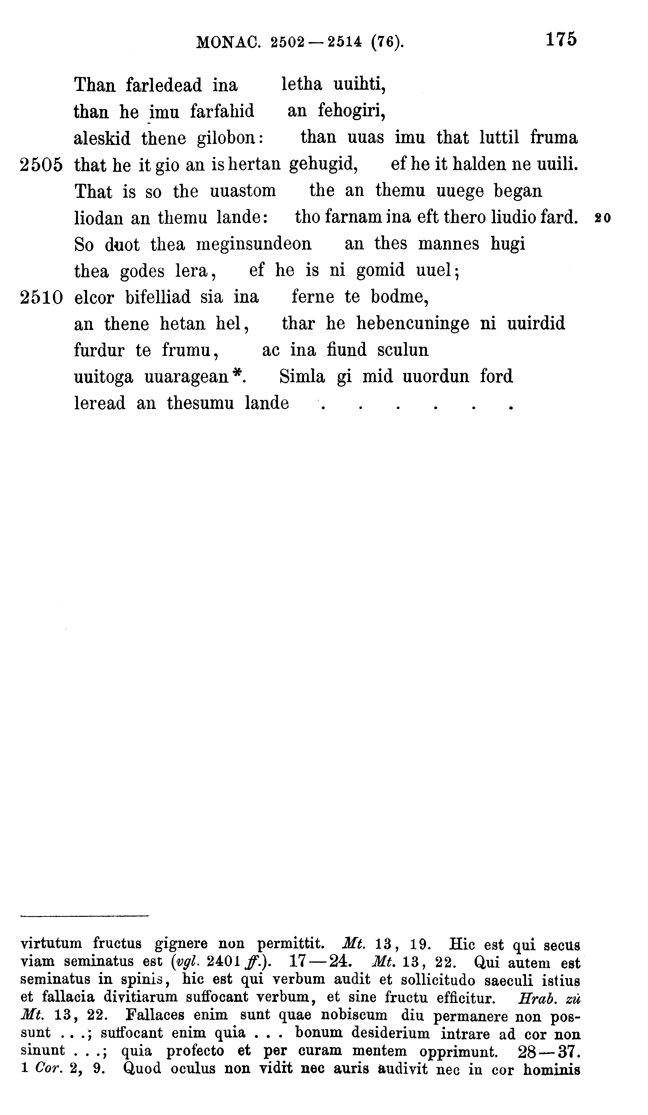 facsimile image (Sievers 1878, p. 175)