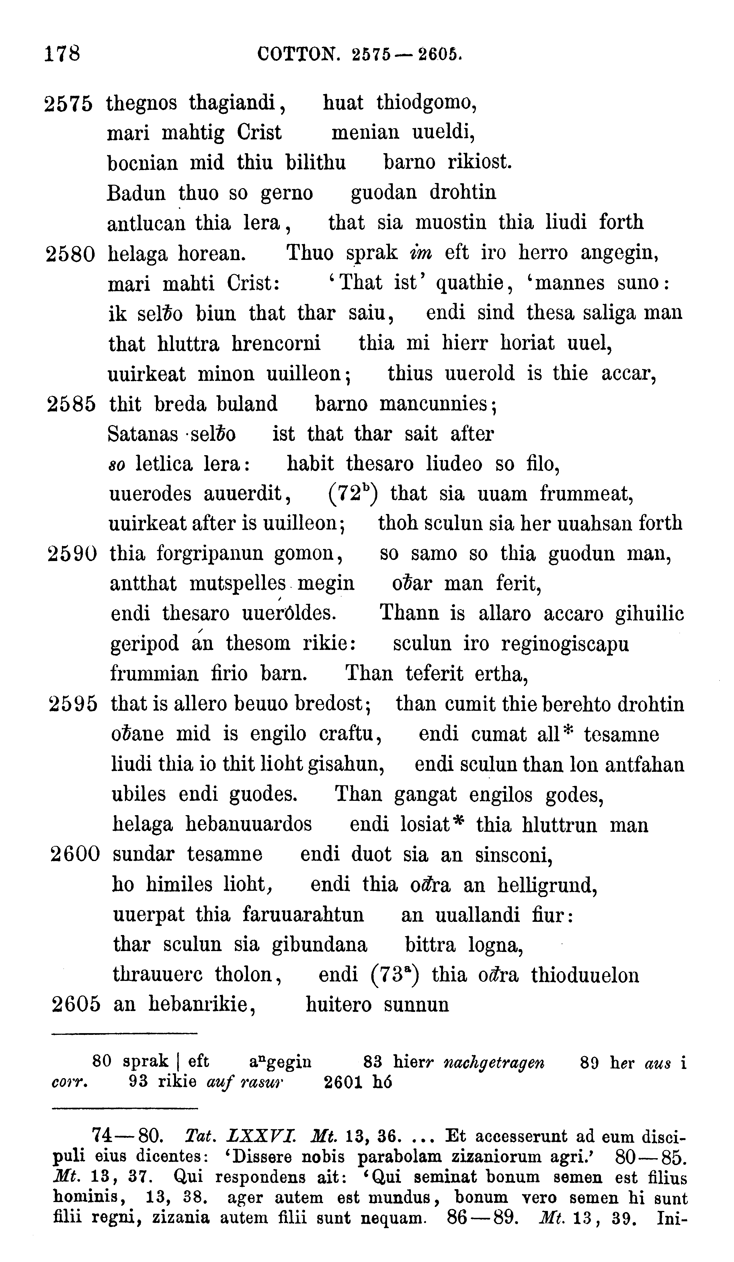 facsimile image (Sievers 1878, p. 178)