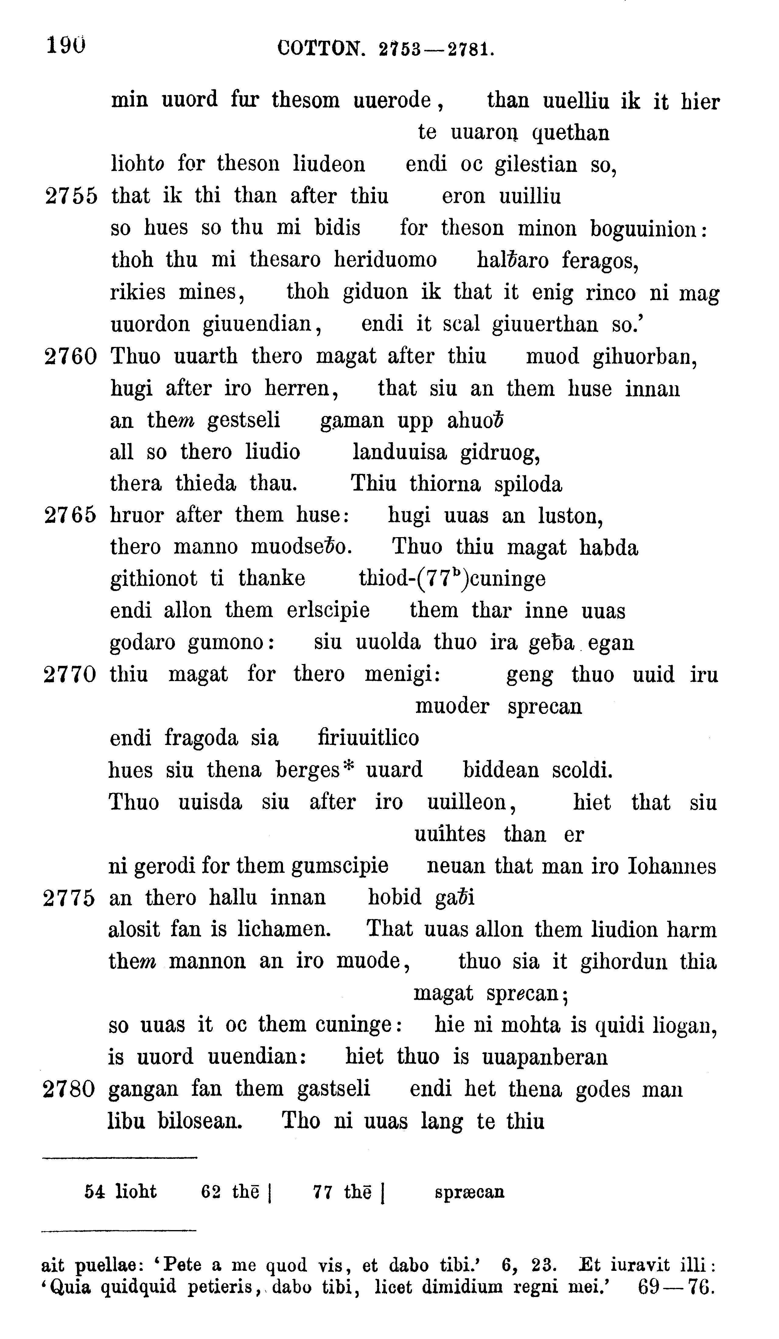 facsimile image (Sievers 1878, p. 190)