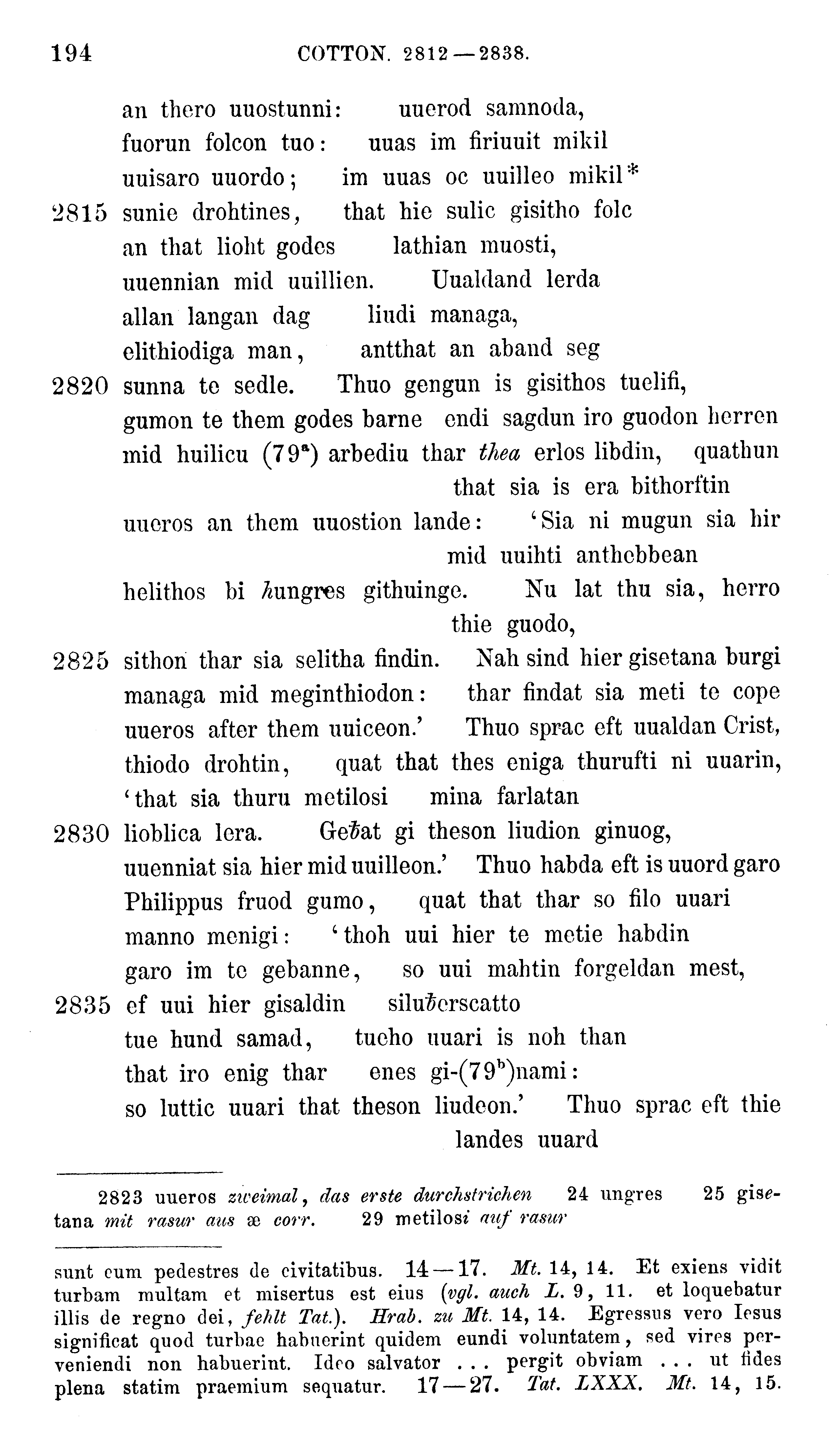 facsimile image (Sievers 1878, p. 194)