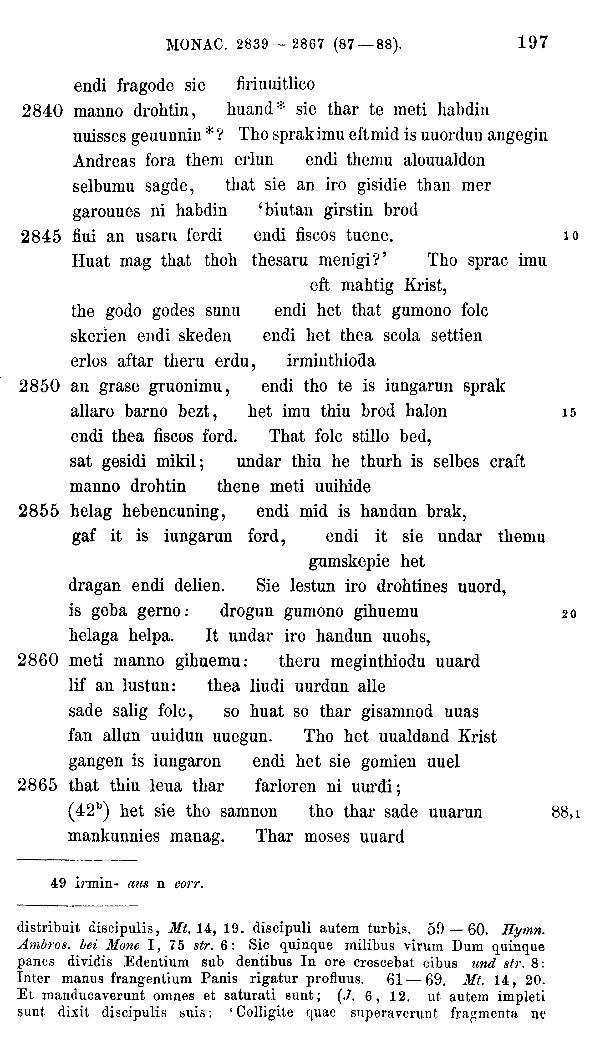 facsimile image (Sievers 1878, p. 197)