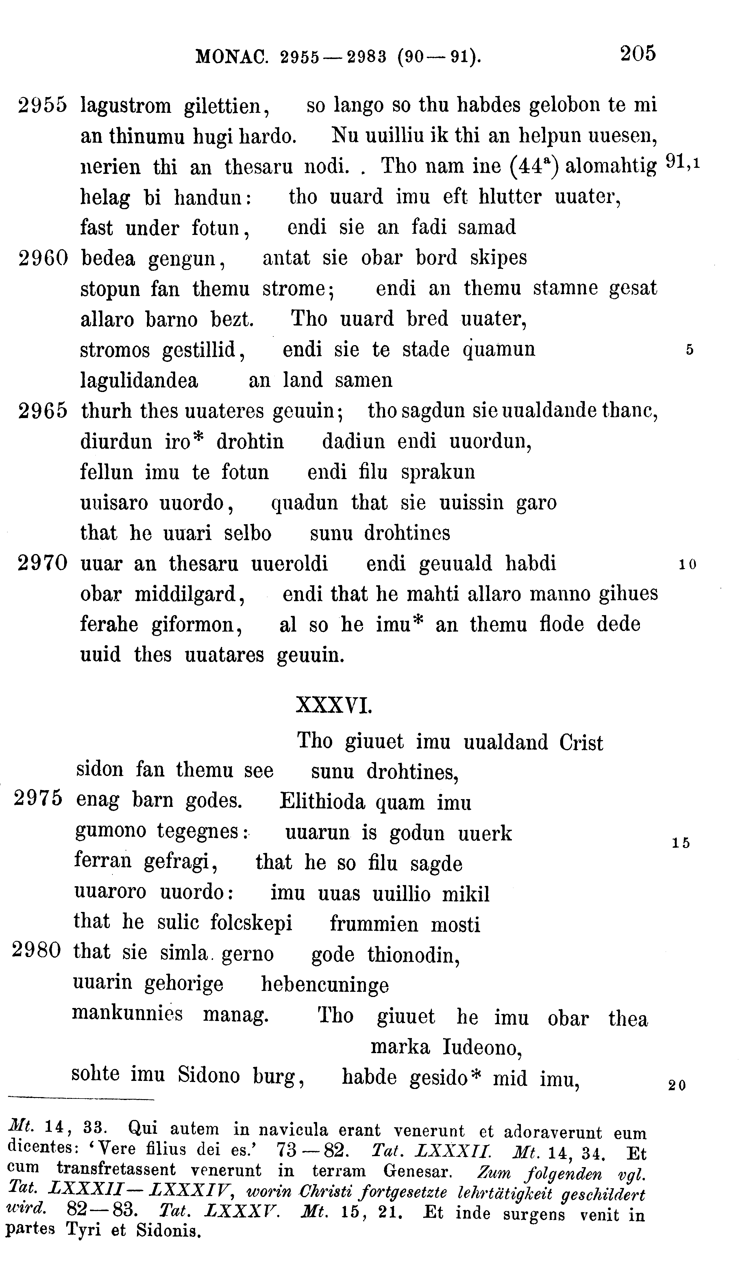 facsimile image (Sievers 1878, p. 205)