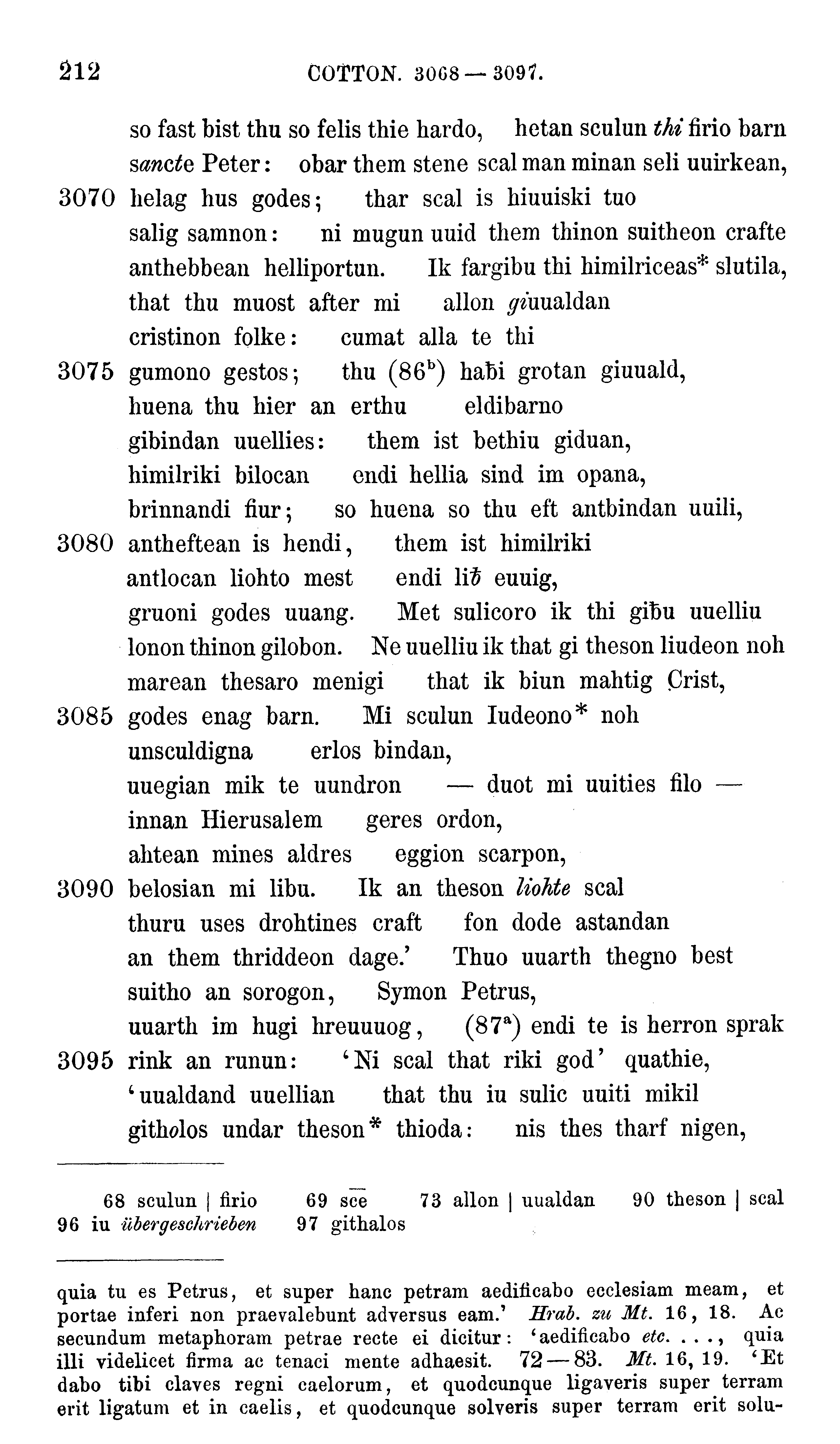 facsimile image (Sievers 1878, p. 212)