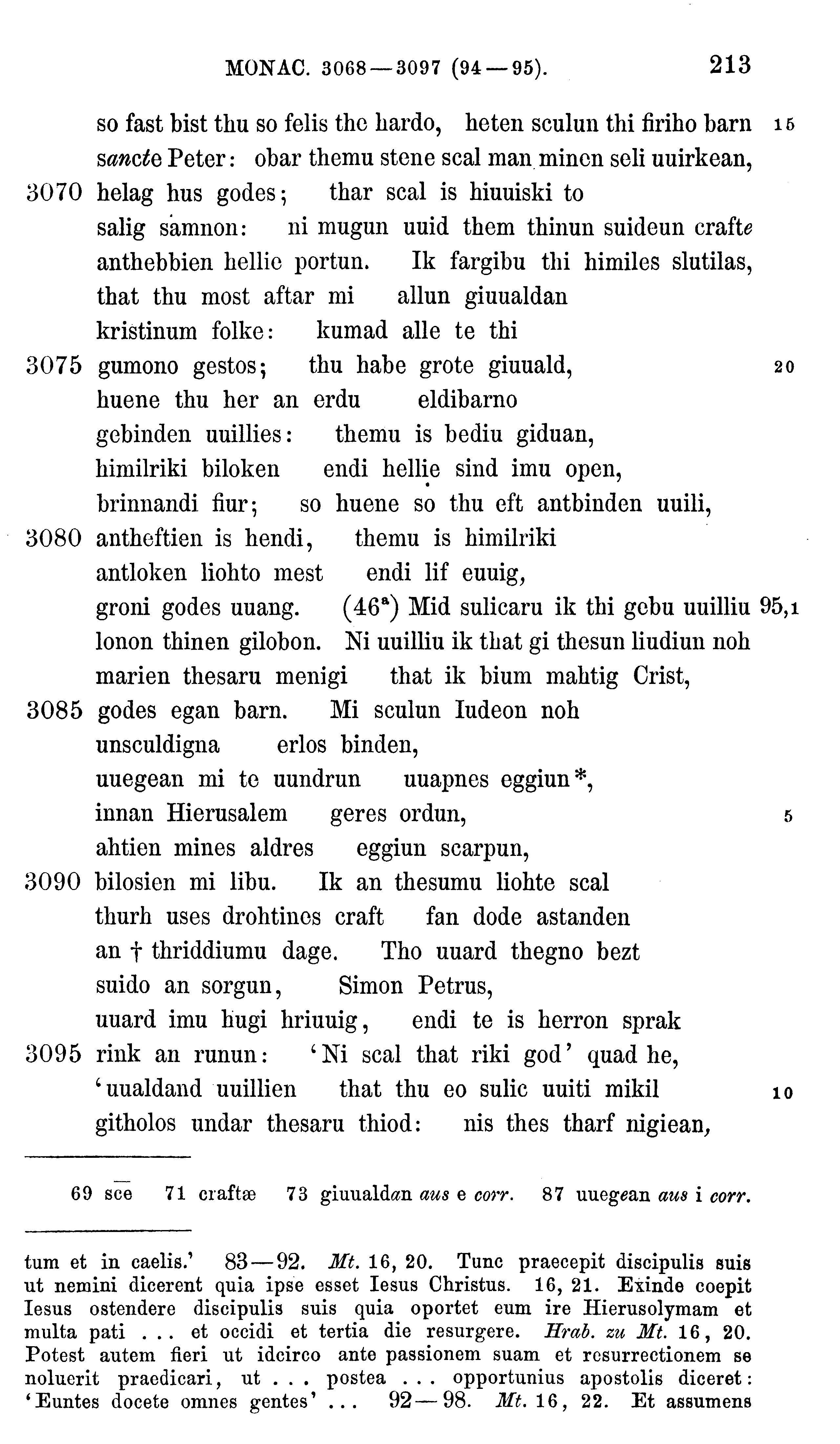 facsimile image (Sievers 1878, p. 213)