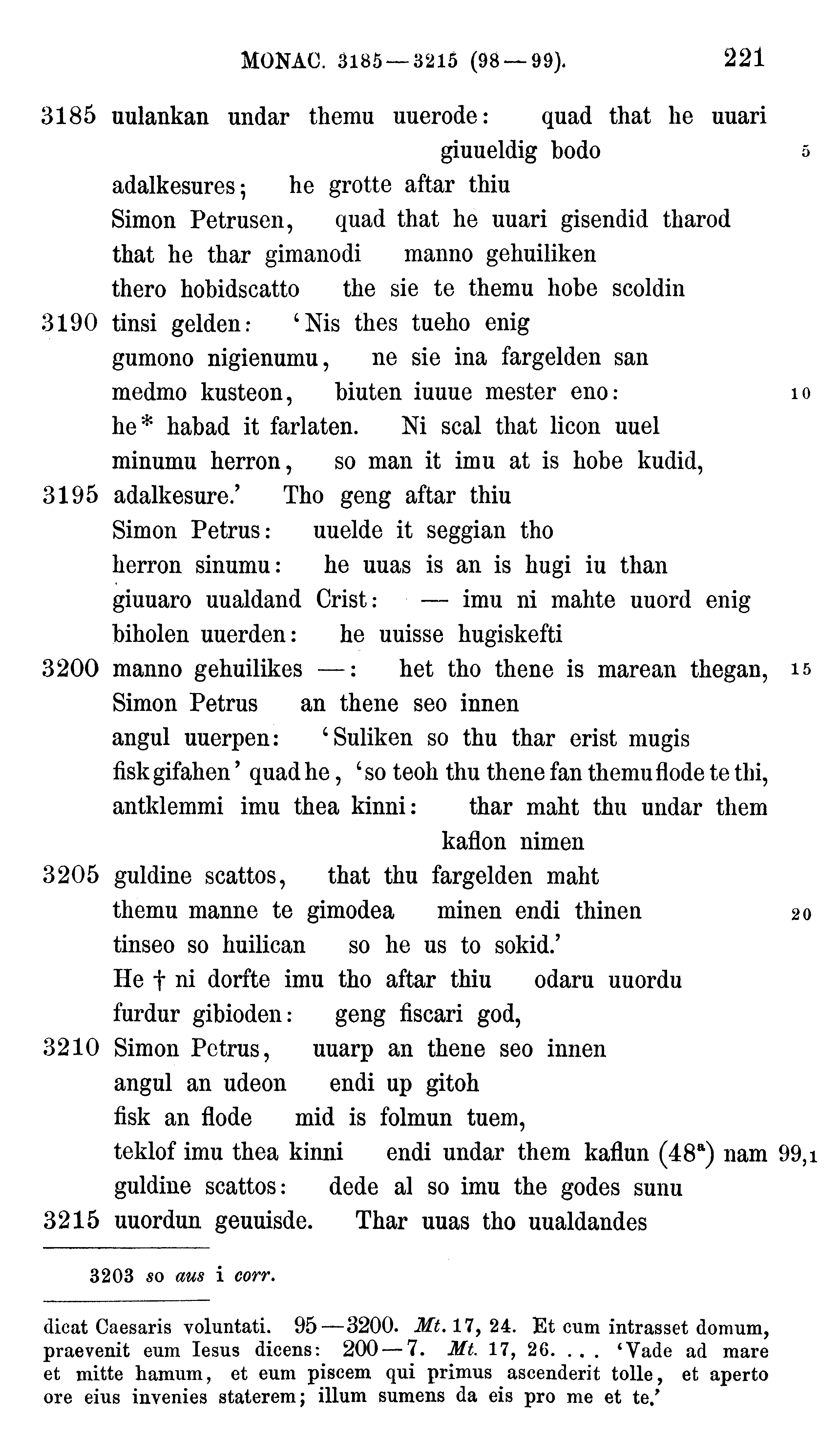 facsimile image (Sievers 1878, p. 221)