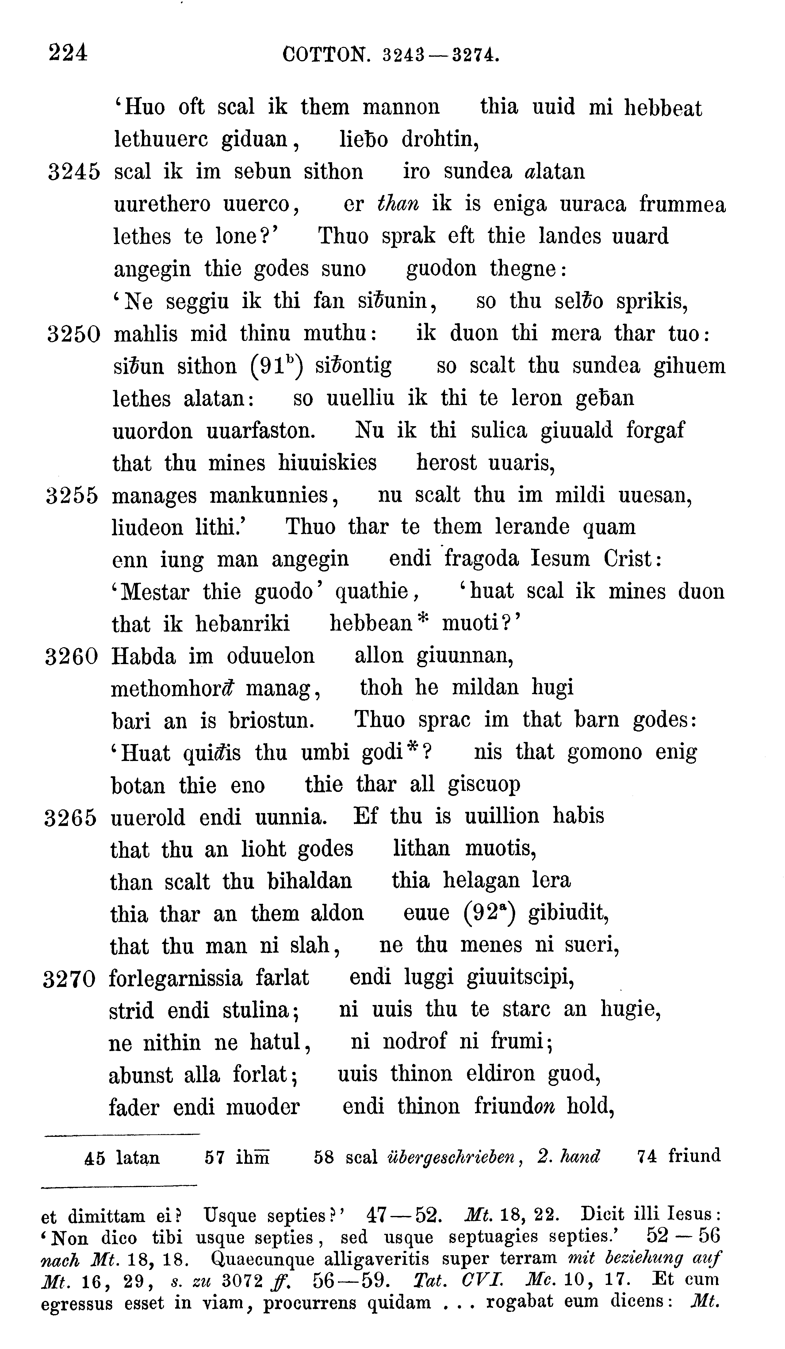 facsimile image (Sievers 1878, p. 224)