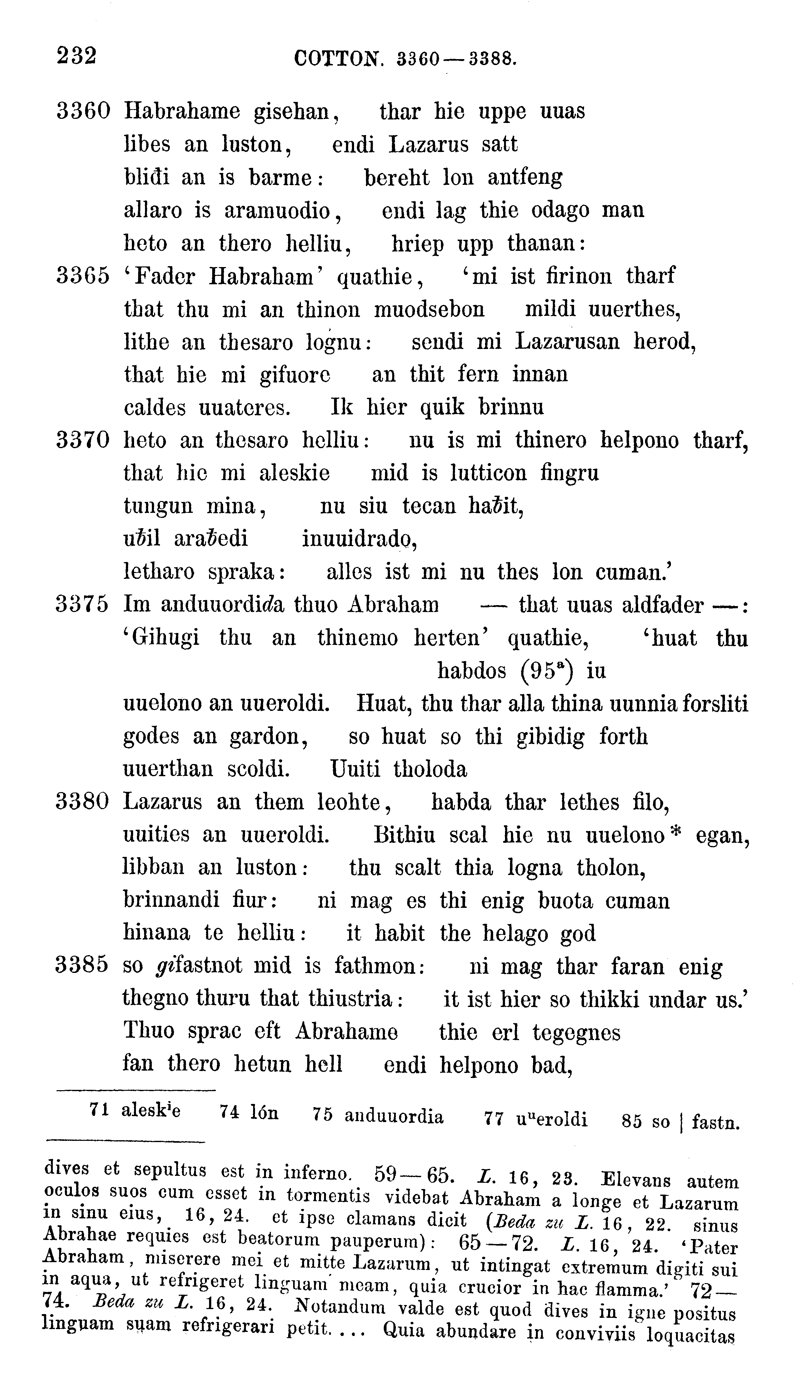 facsimile image (Sievers 1878, p. 232)