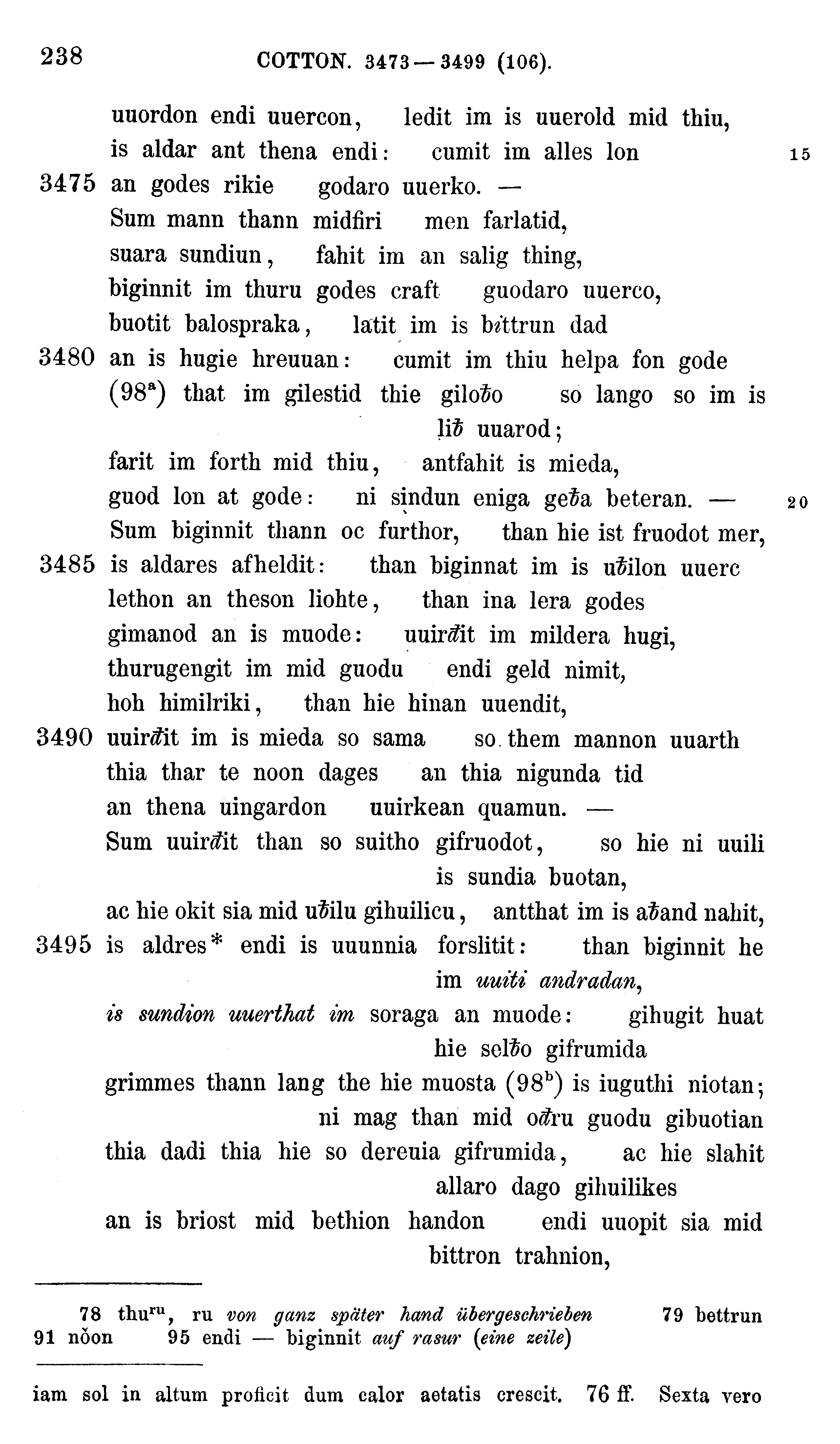 facsimile image (Sievers 1878, p. 238)