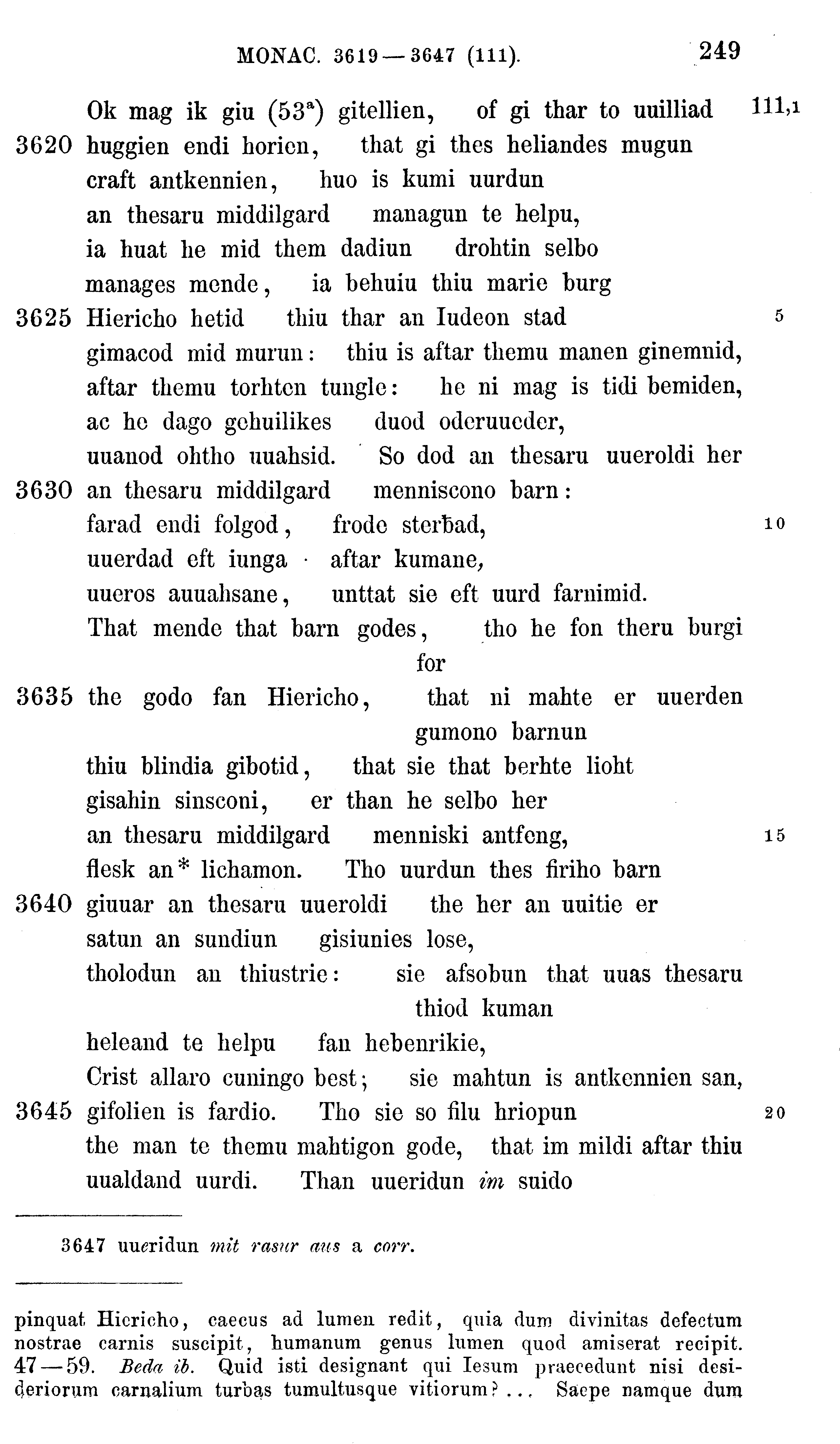 facsimile image (Sievers 1878, p. 249)