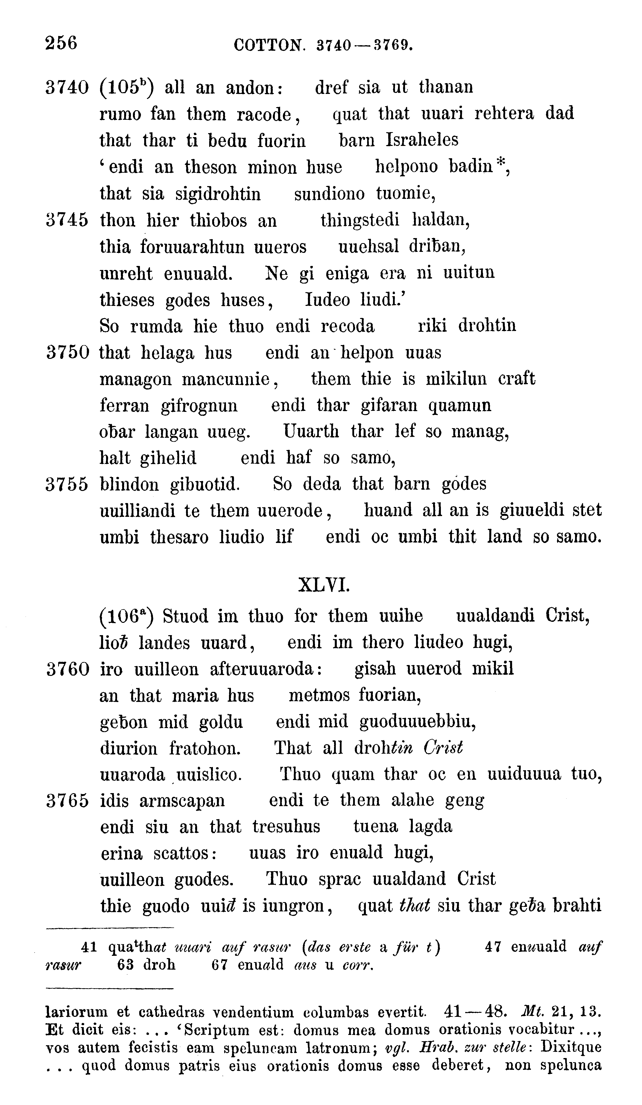 facsimile image (Sievers 1878, p. 256)