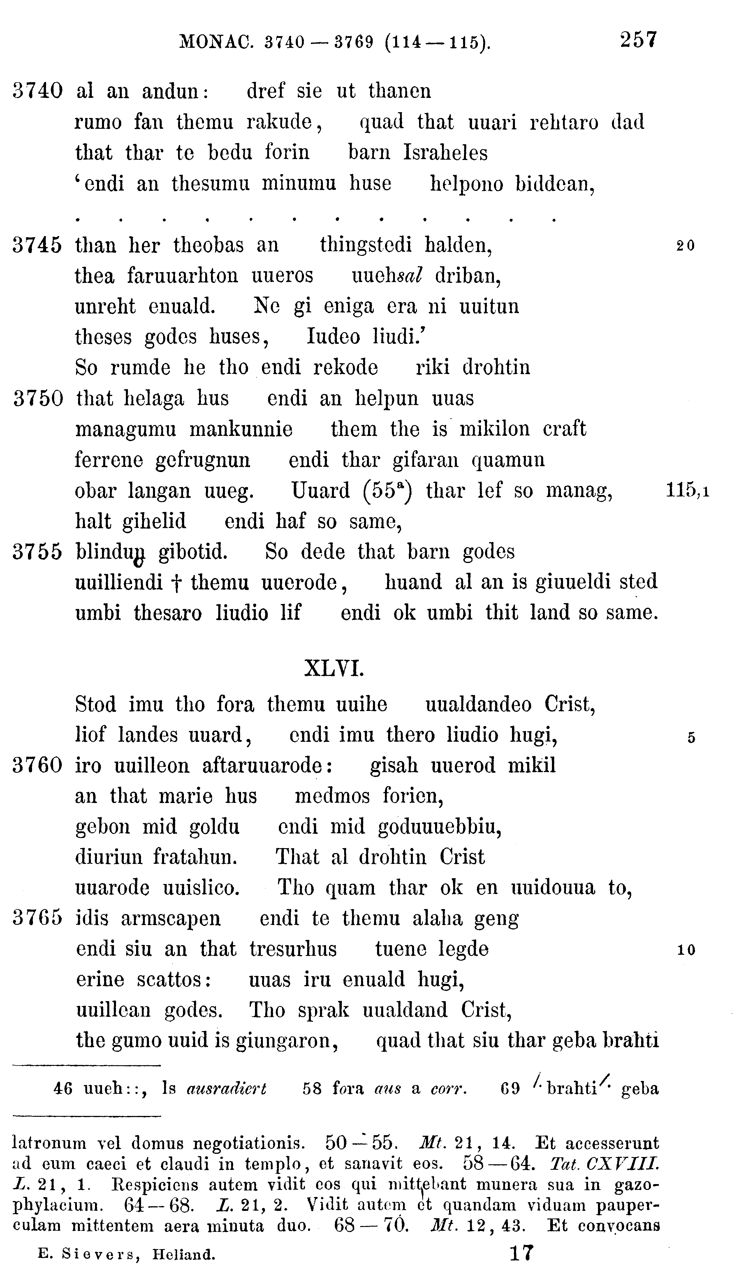 facsimile image (Sievers 1878, p. 257)