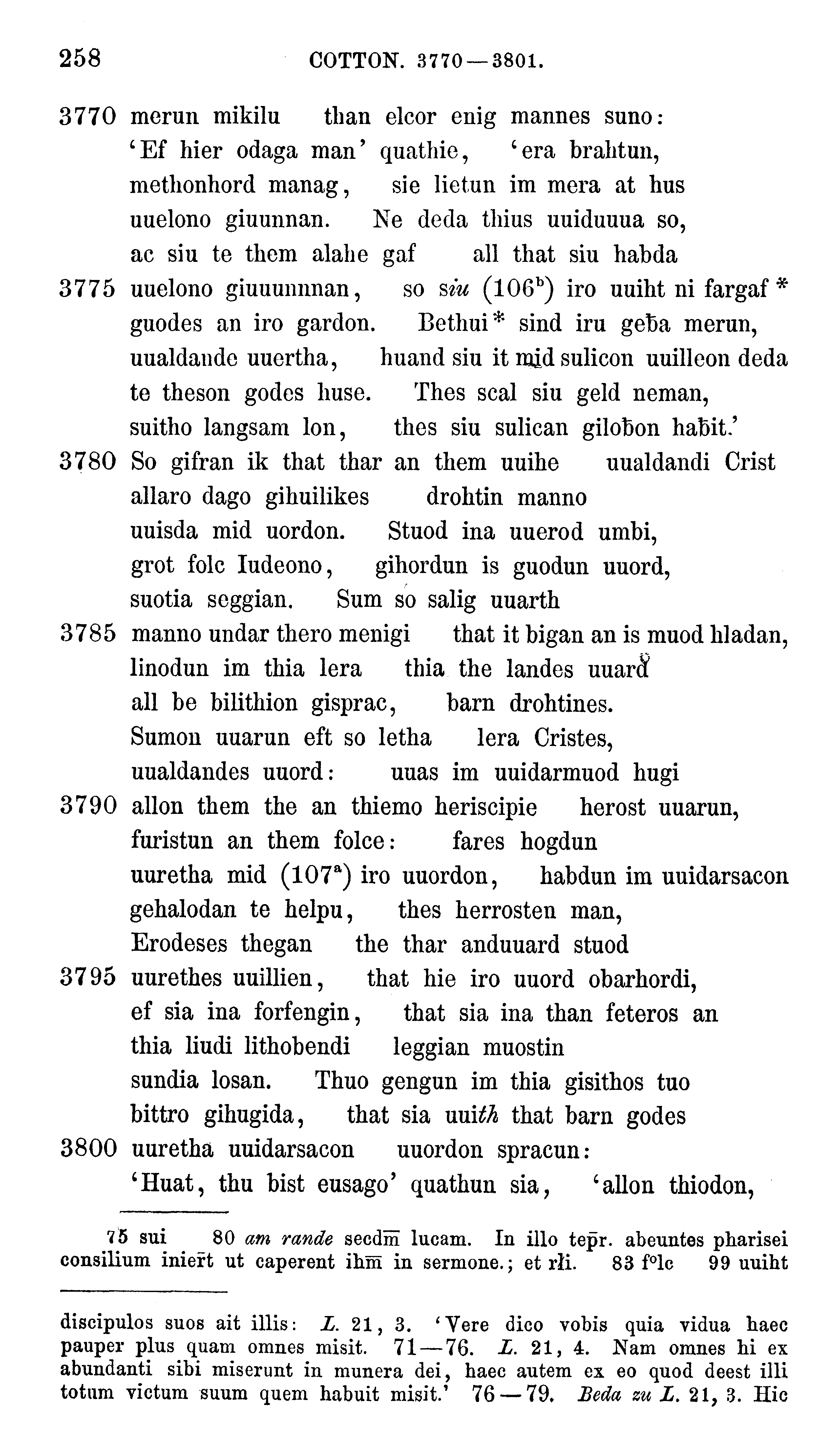 facsimile image (Sievers 1878, p. 258)