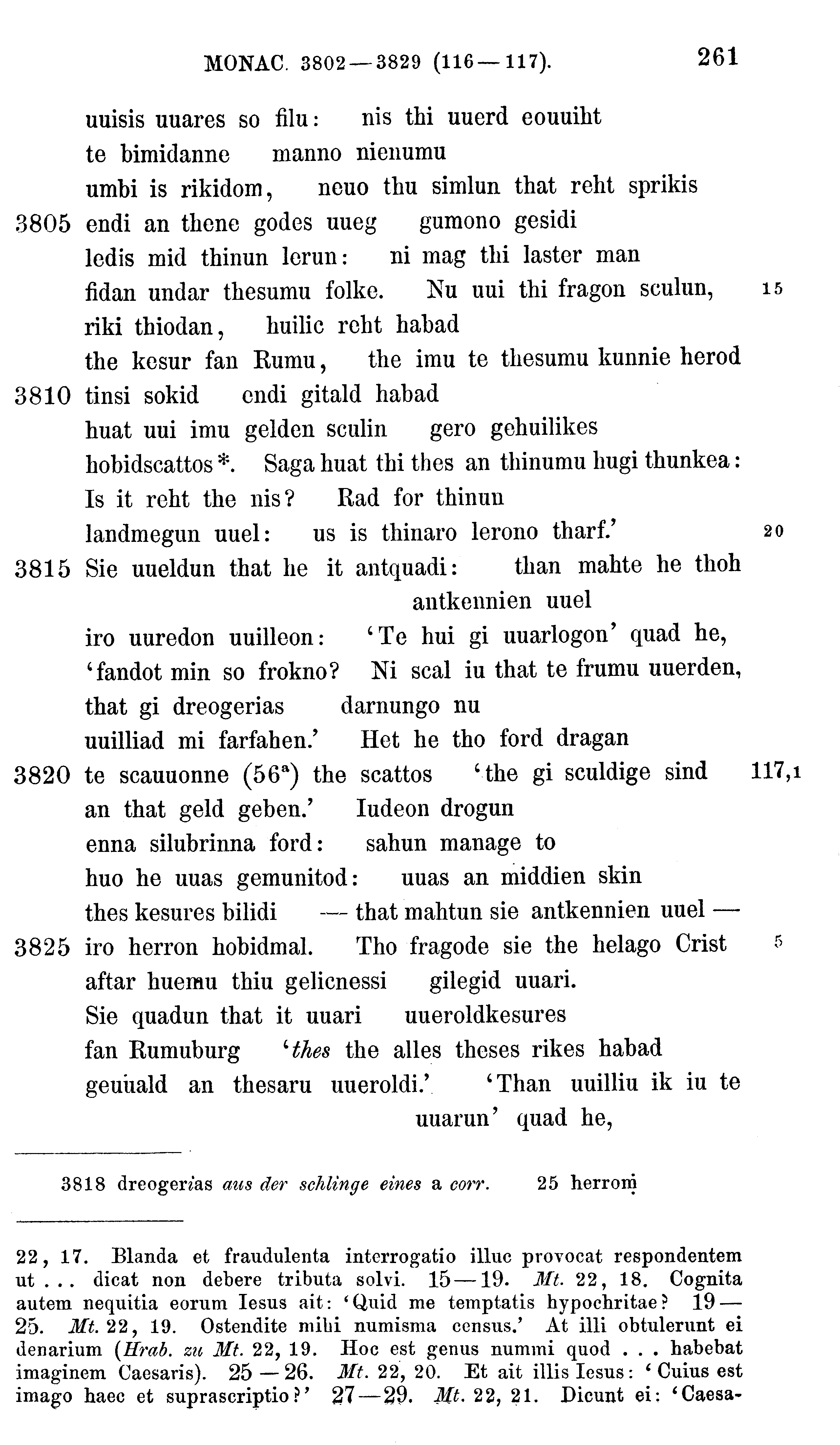 facsimile image (Sievers 1878, p. 261)