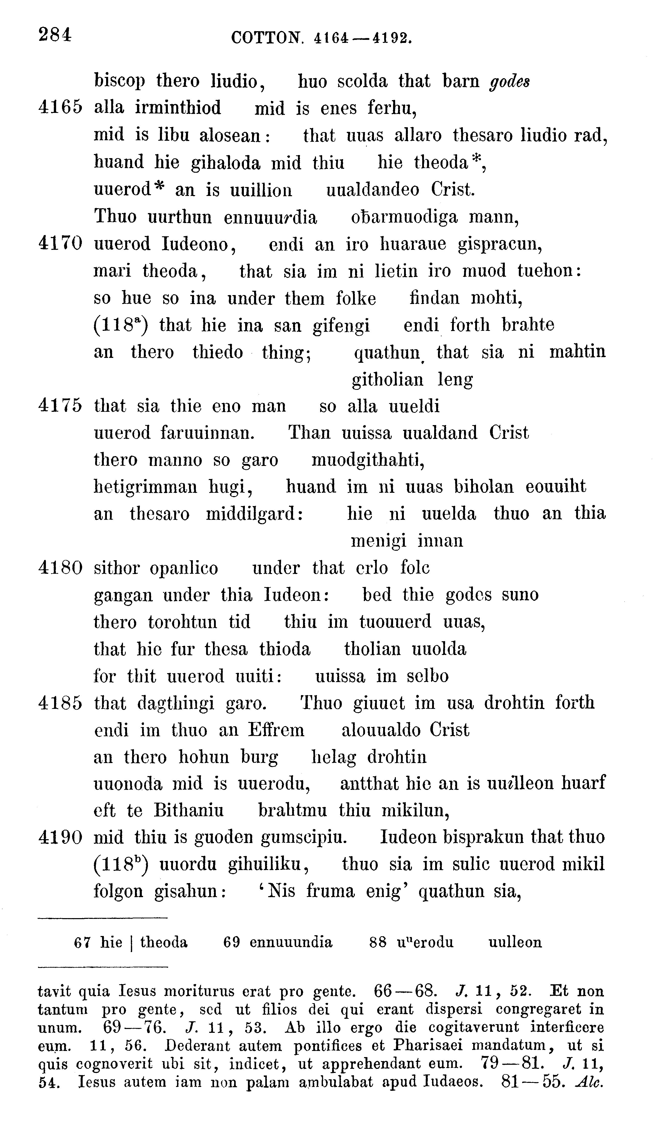 facsimile image (Sievers 1878, p. 284)