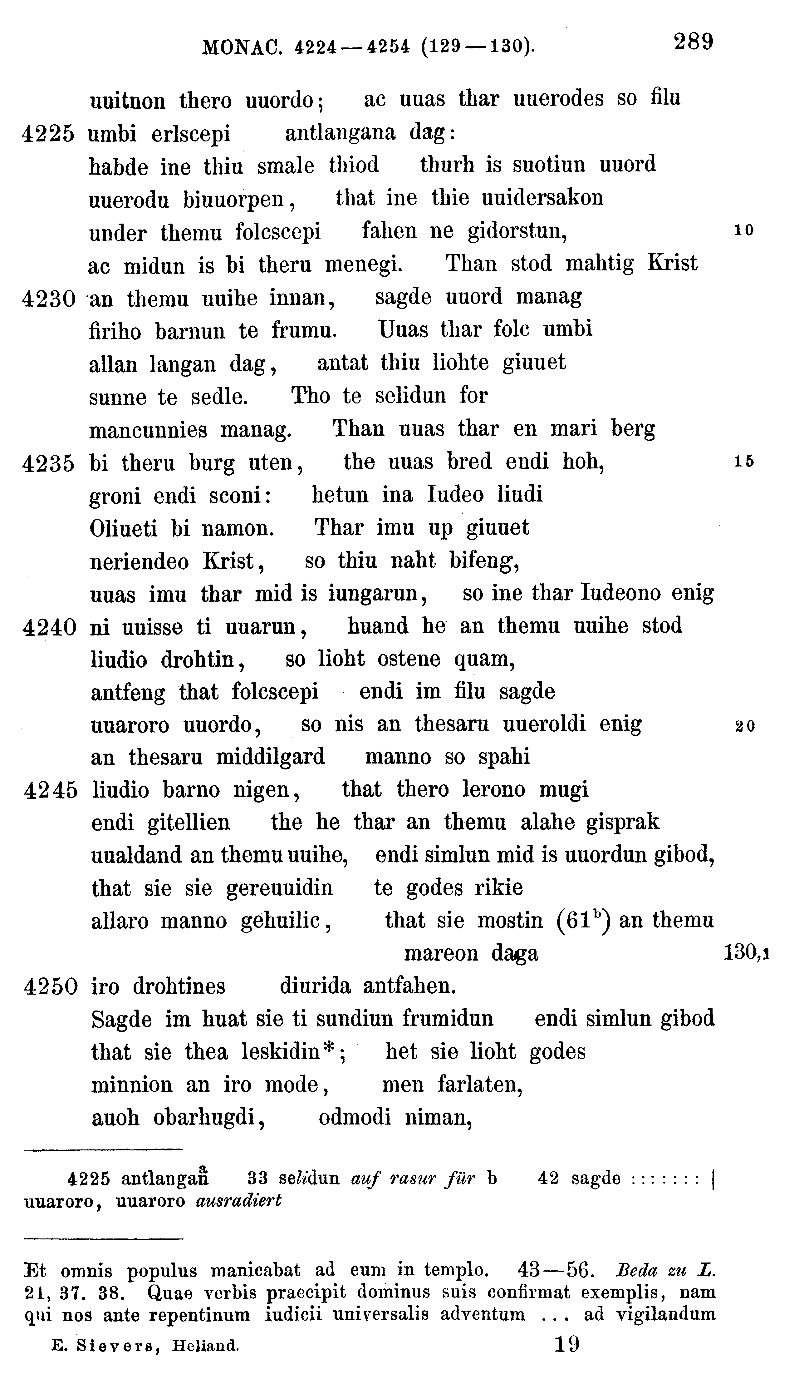 facsimile image (Sievers 1878, p. 289)