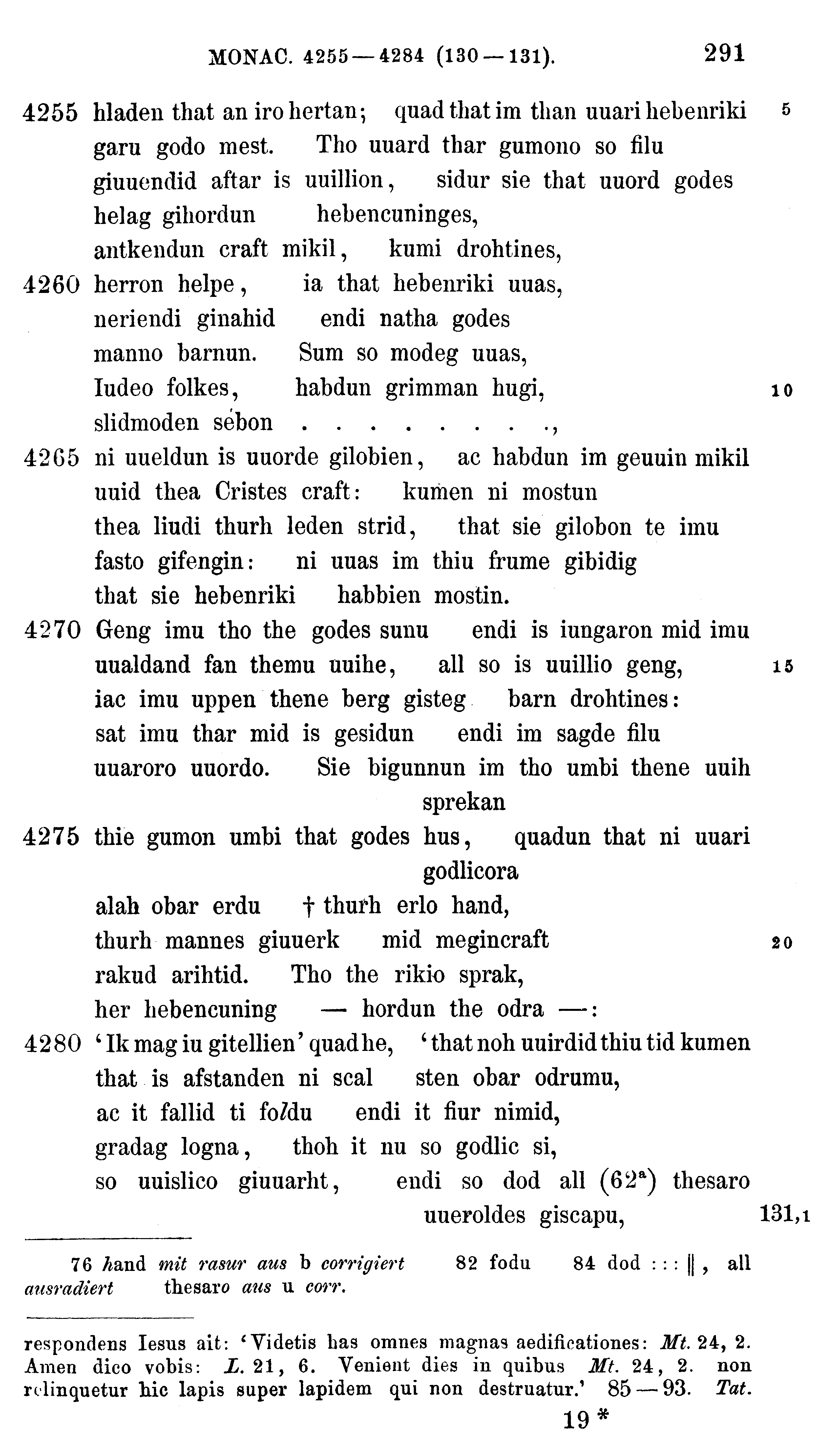 facsimile image (Sievers 1878, p. 291)