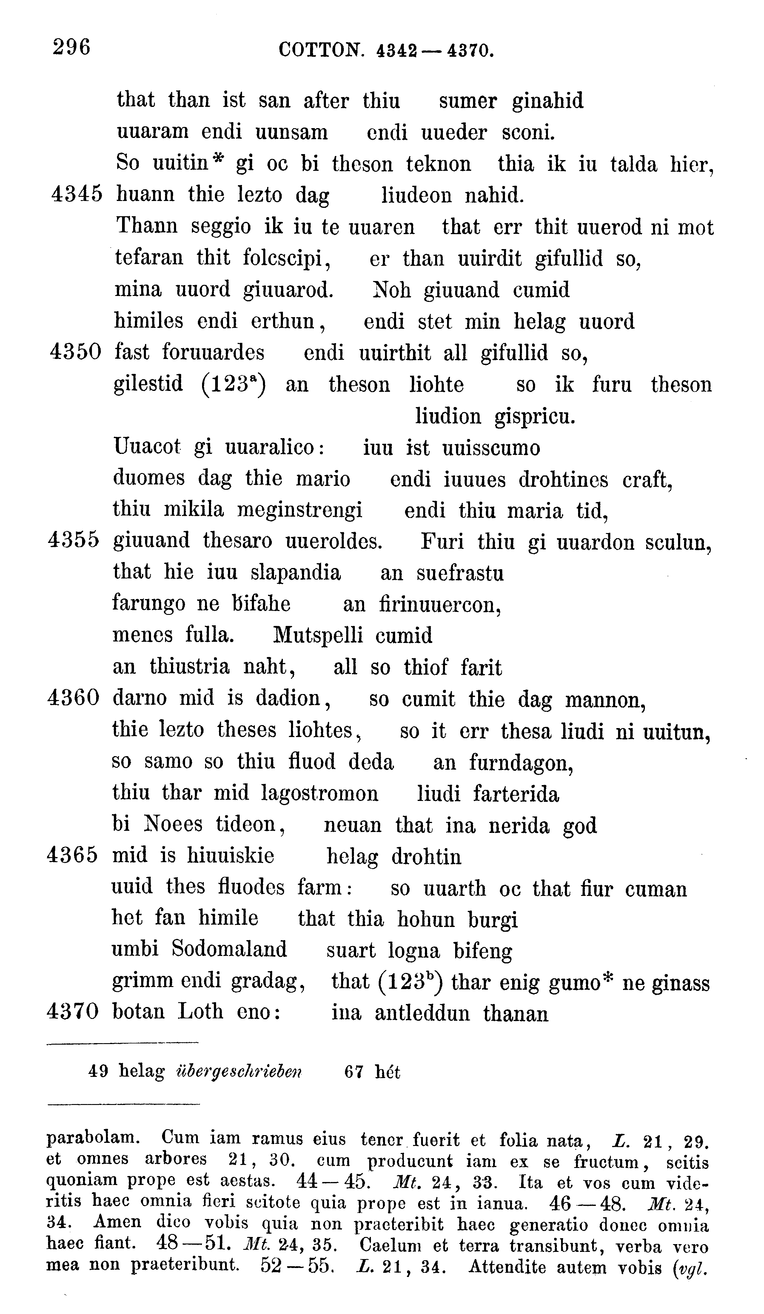 facsimile image (Sievers 1878, p. 296)