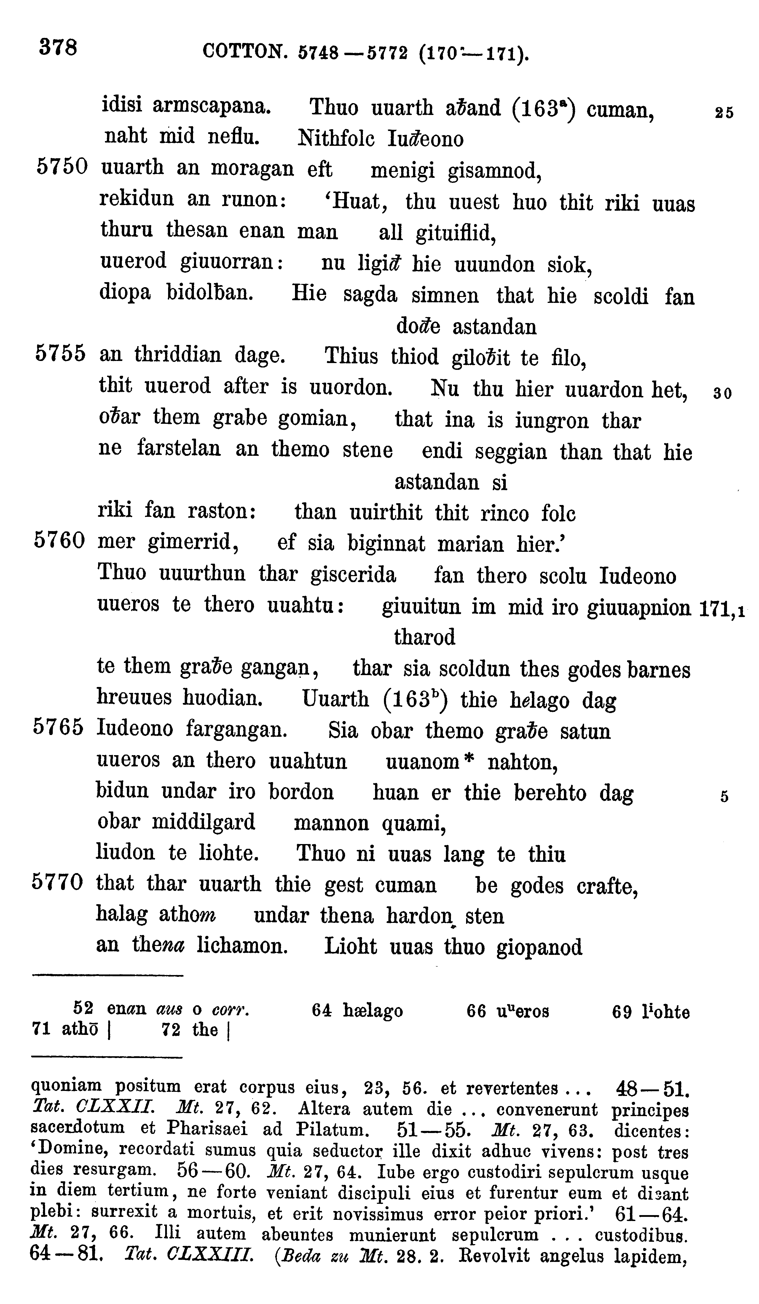 facsimile image (Sievers 1878, p. 378)