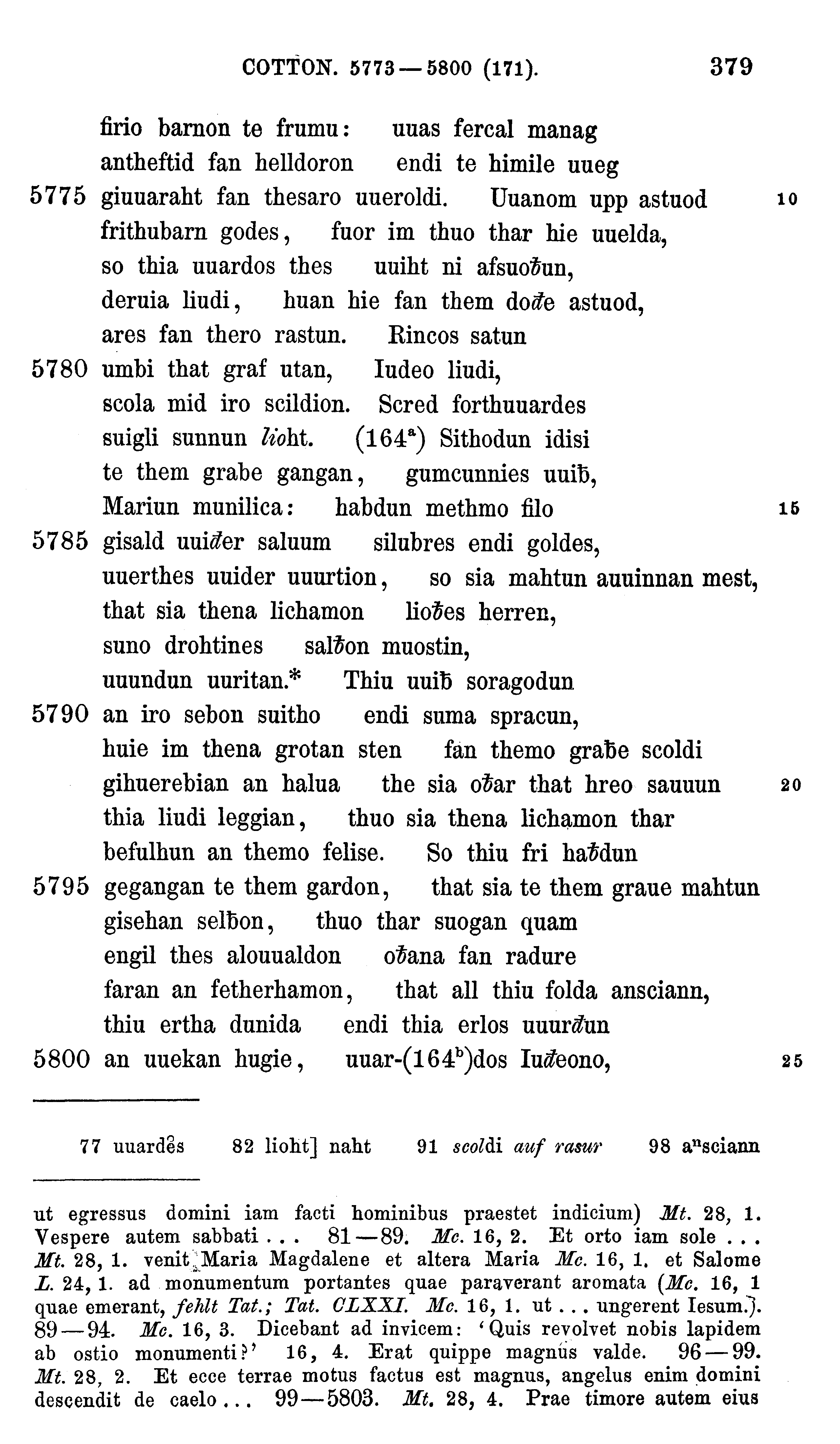 facsimile image (Sievers 1878, p. 379)