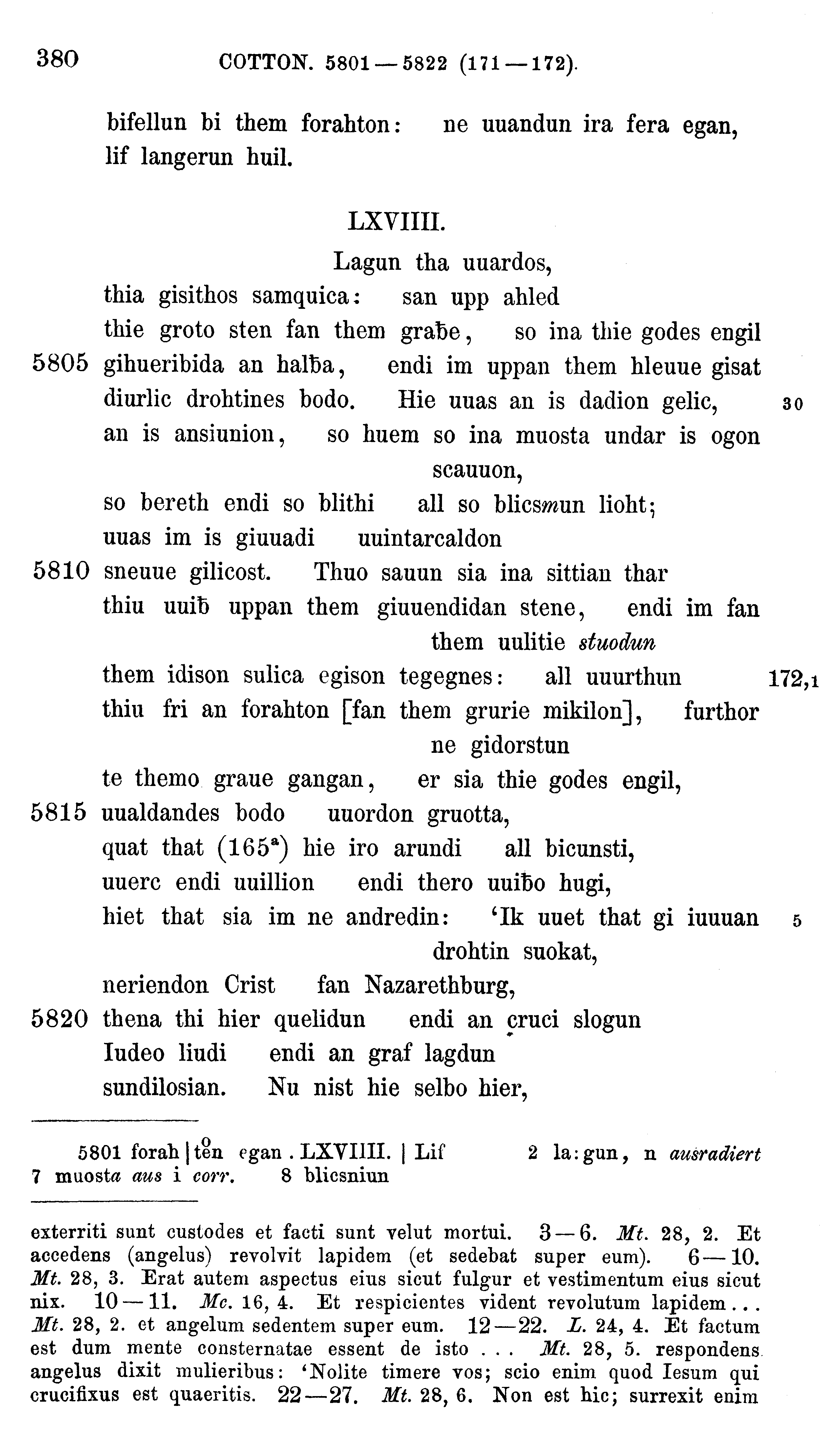 facsimile image (Sievers 1878, p. 380)