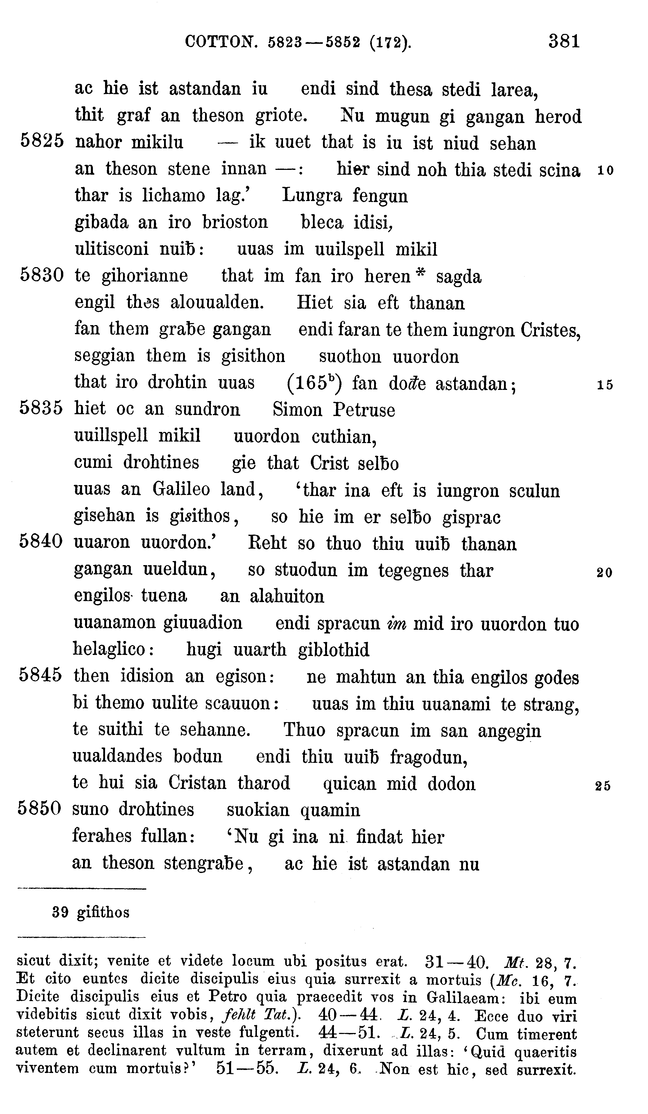 facsimile image (Sievers 1878, p. 381)