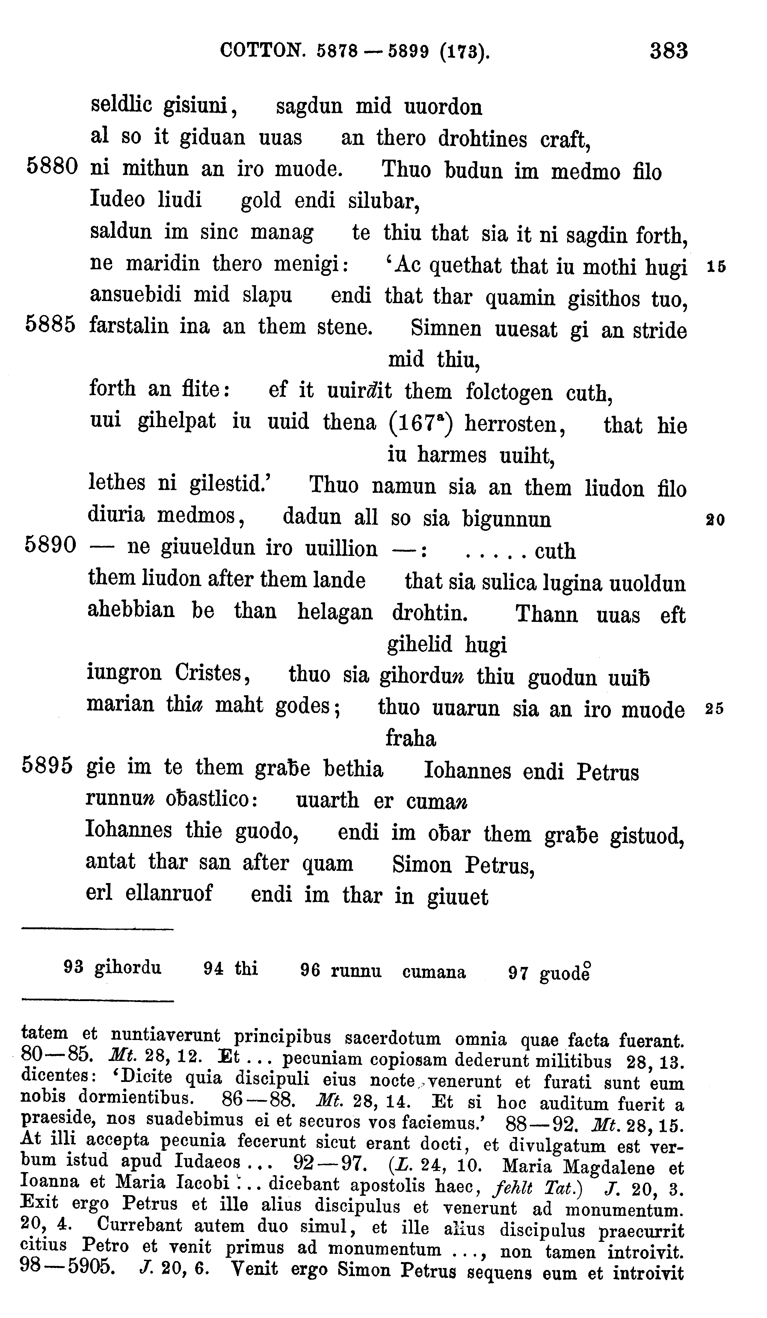 facsimile image (Sievers 1878, p. 383)