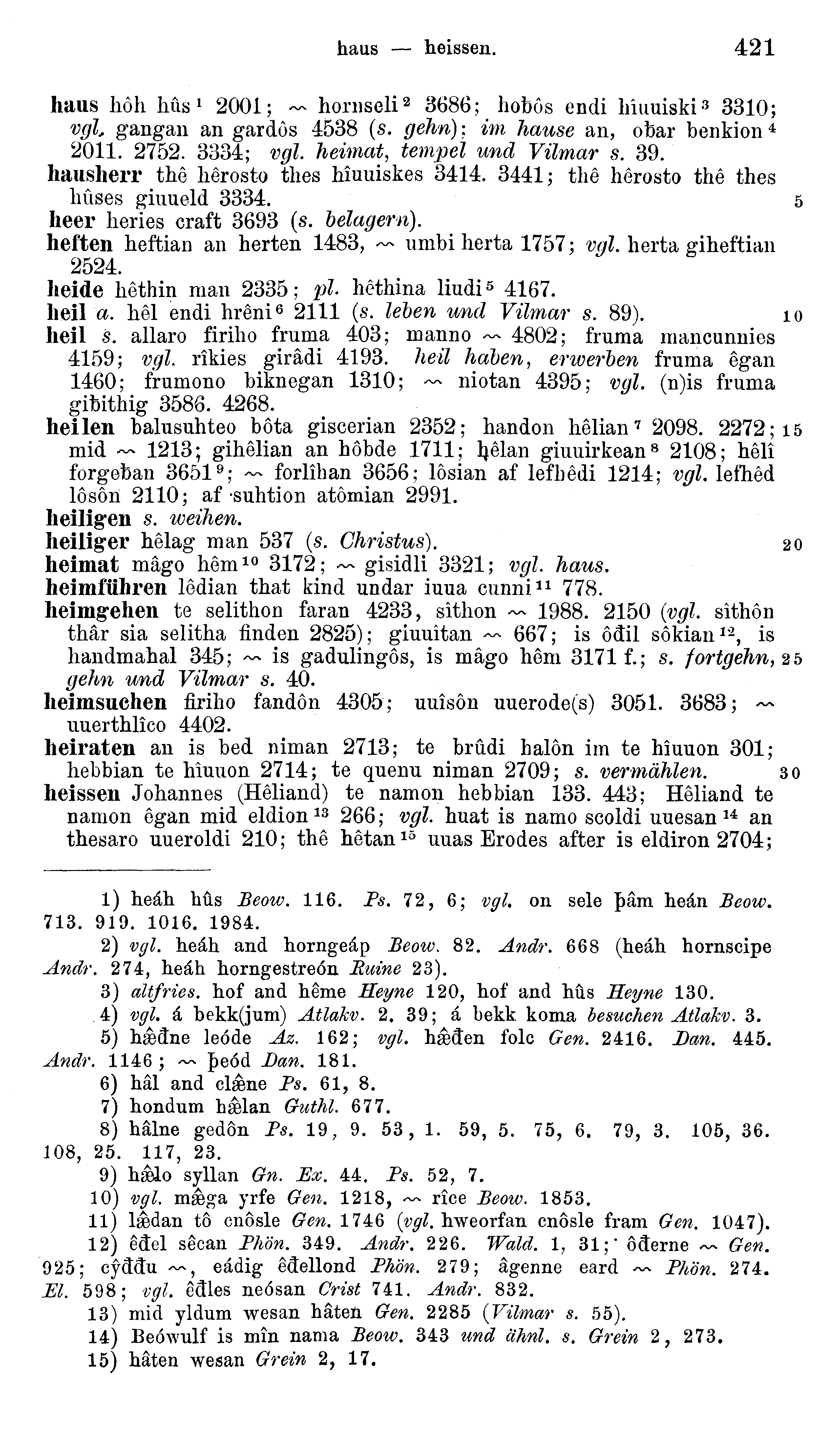 facsimile image (Sievers 1878, p. 421)