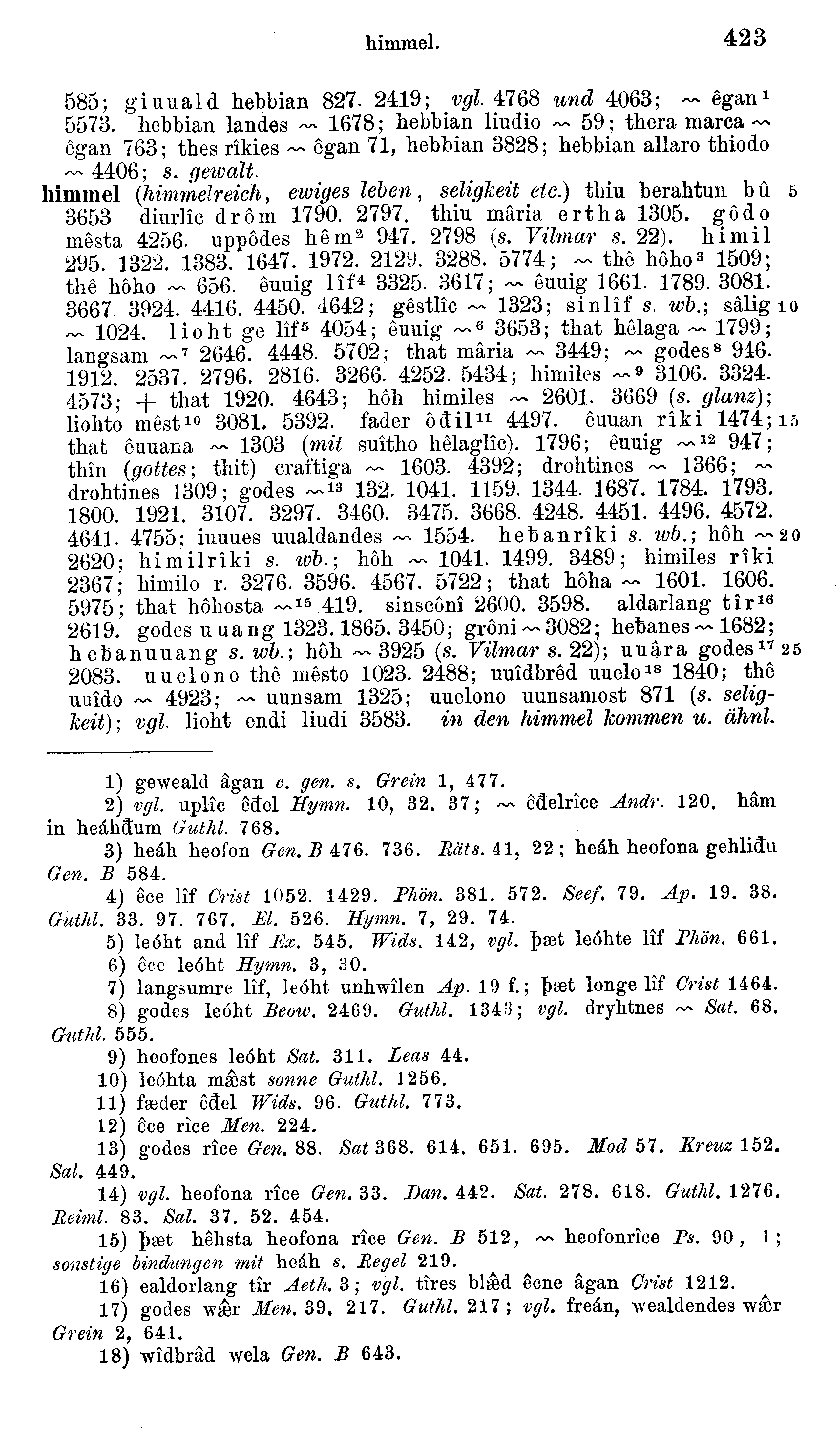facsimile image (Sievers 1878, p. 423)