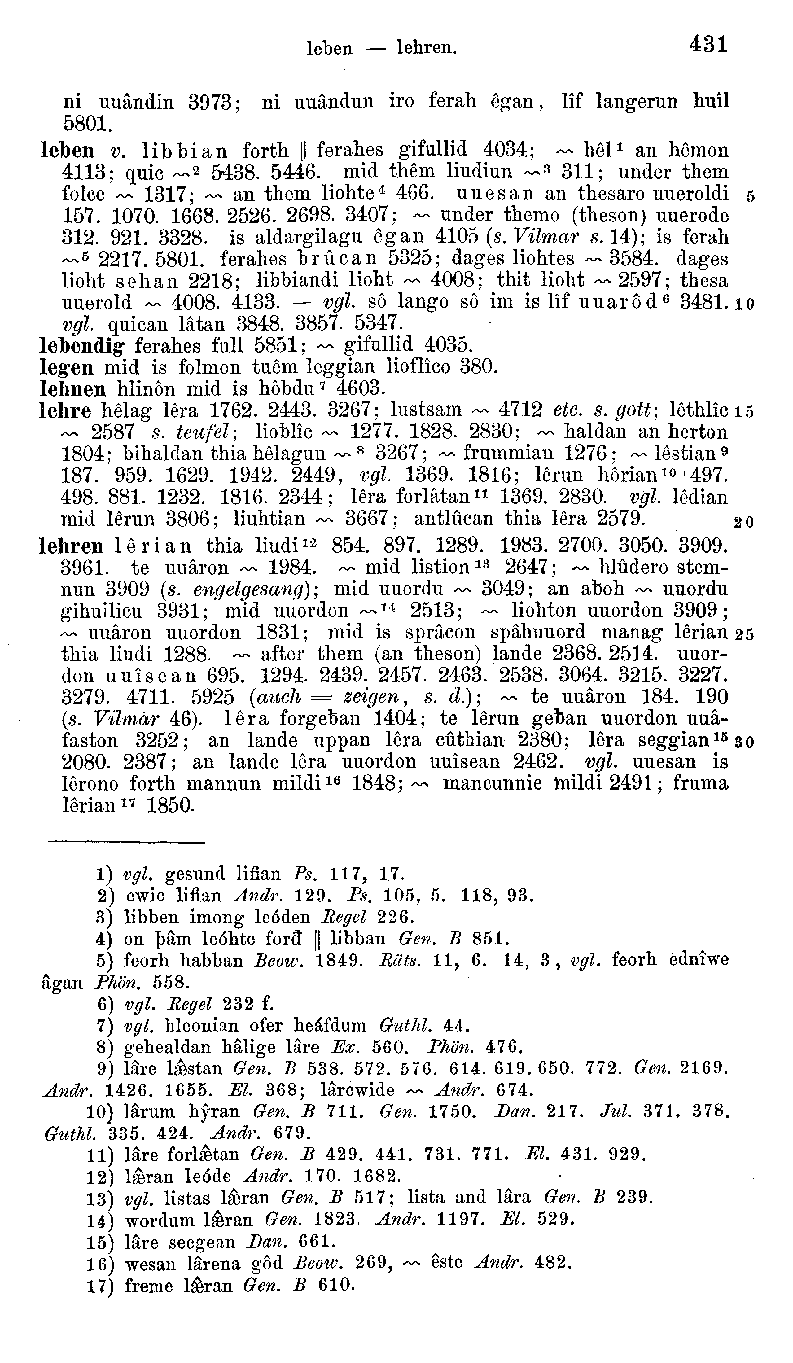 facsimile image (Sievers 1878, p. 431)