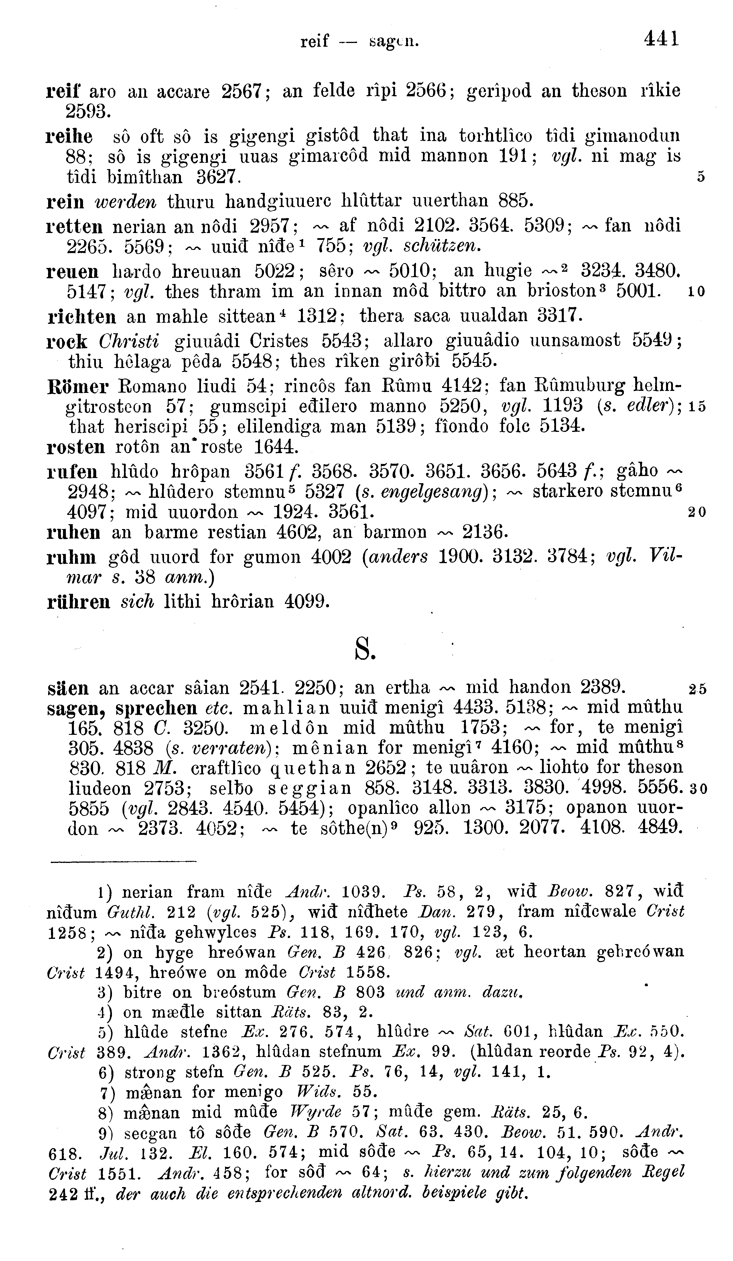 facsimile image (Sievers 1878, p. 441)
