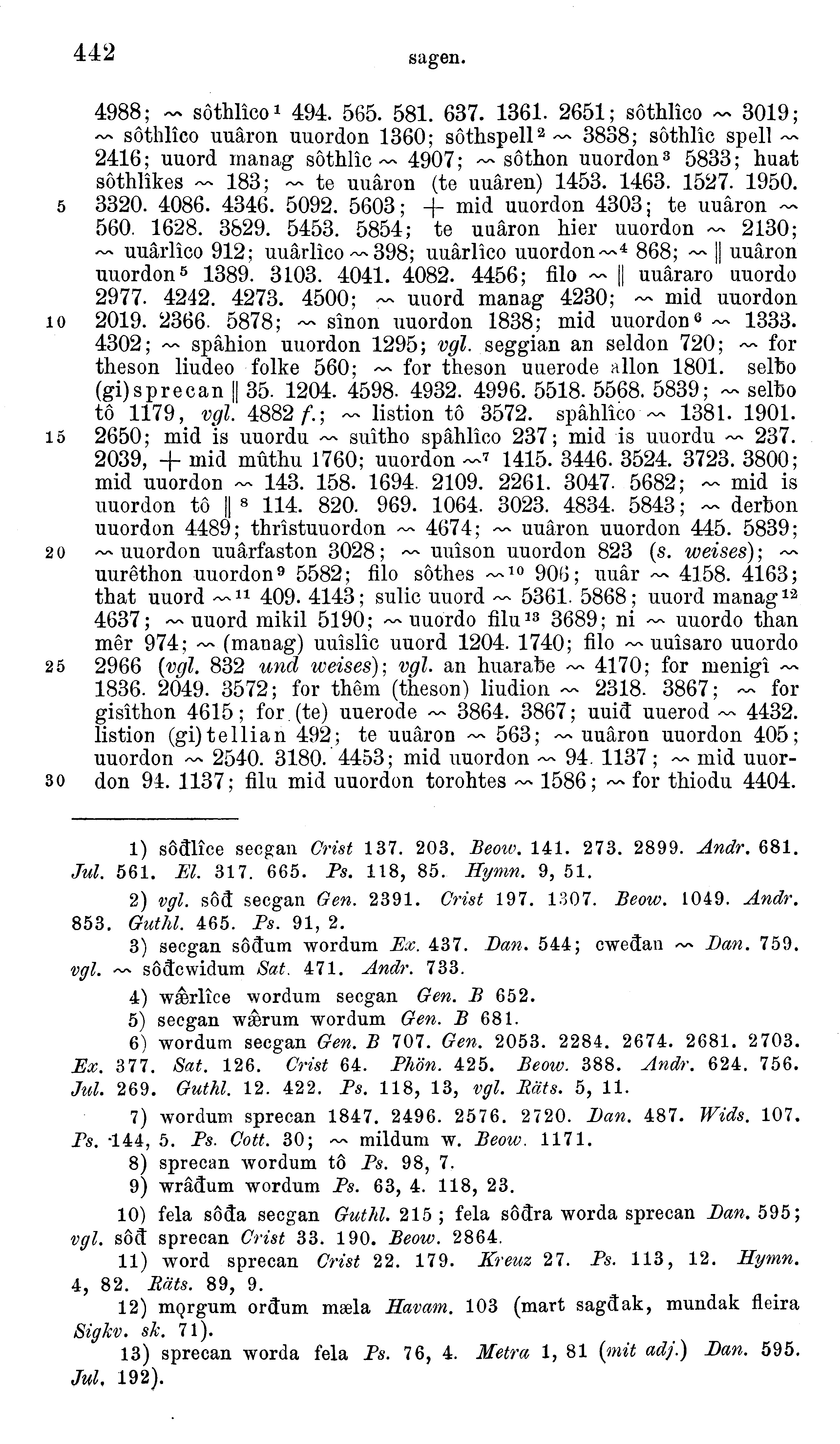 facsimile image (Sievers 1878, p. 442)