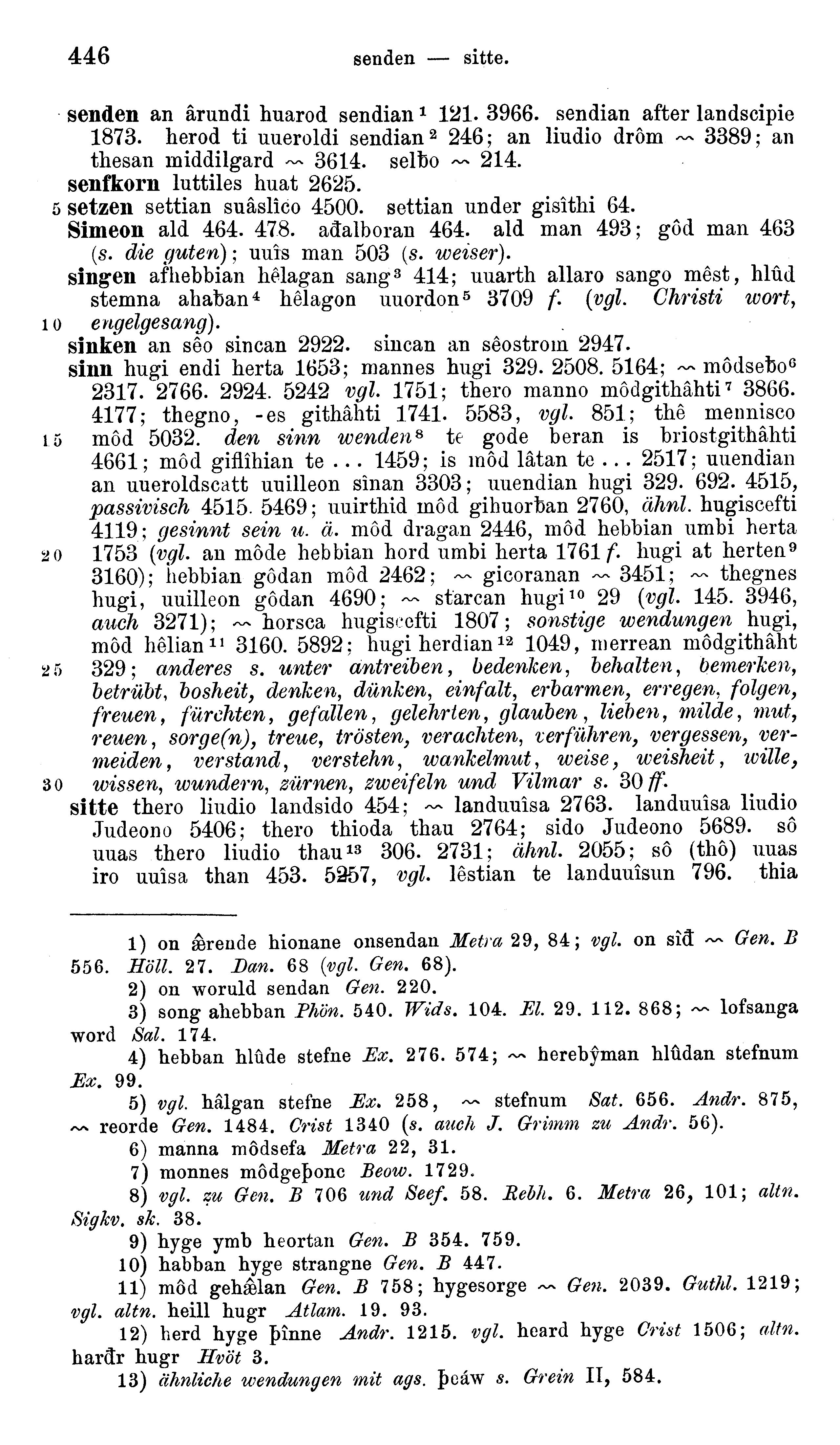 facsimile image (Sievers 1878, p. 446)