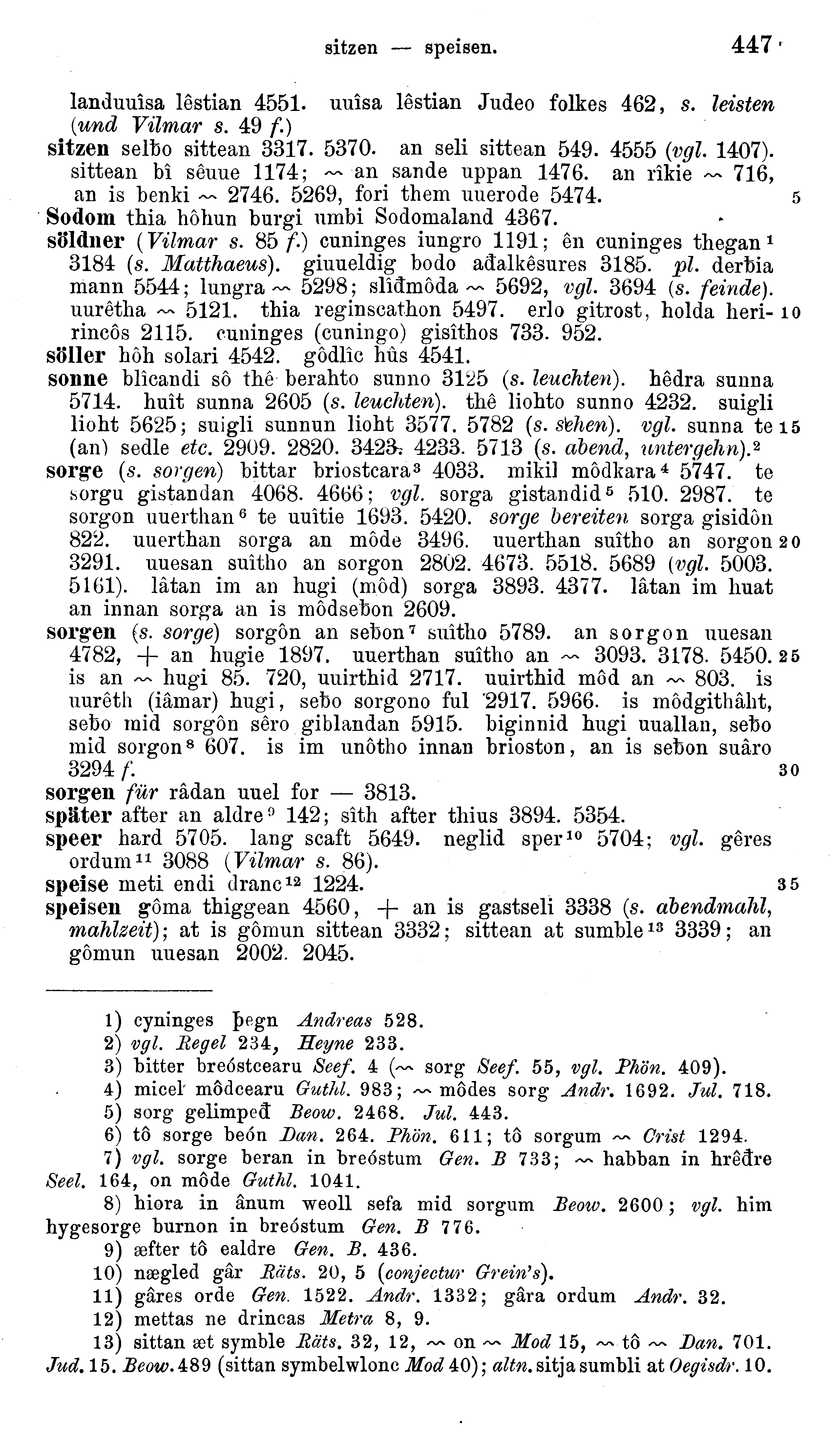 facsimile image (Sievers 1878, p. 447)