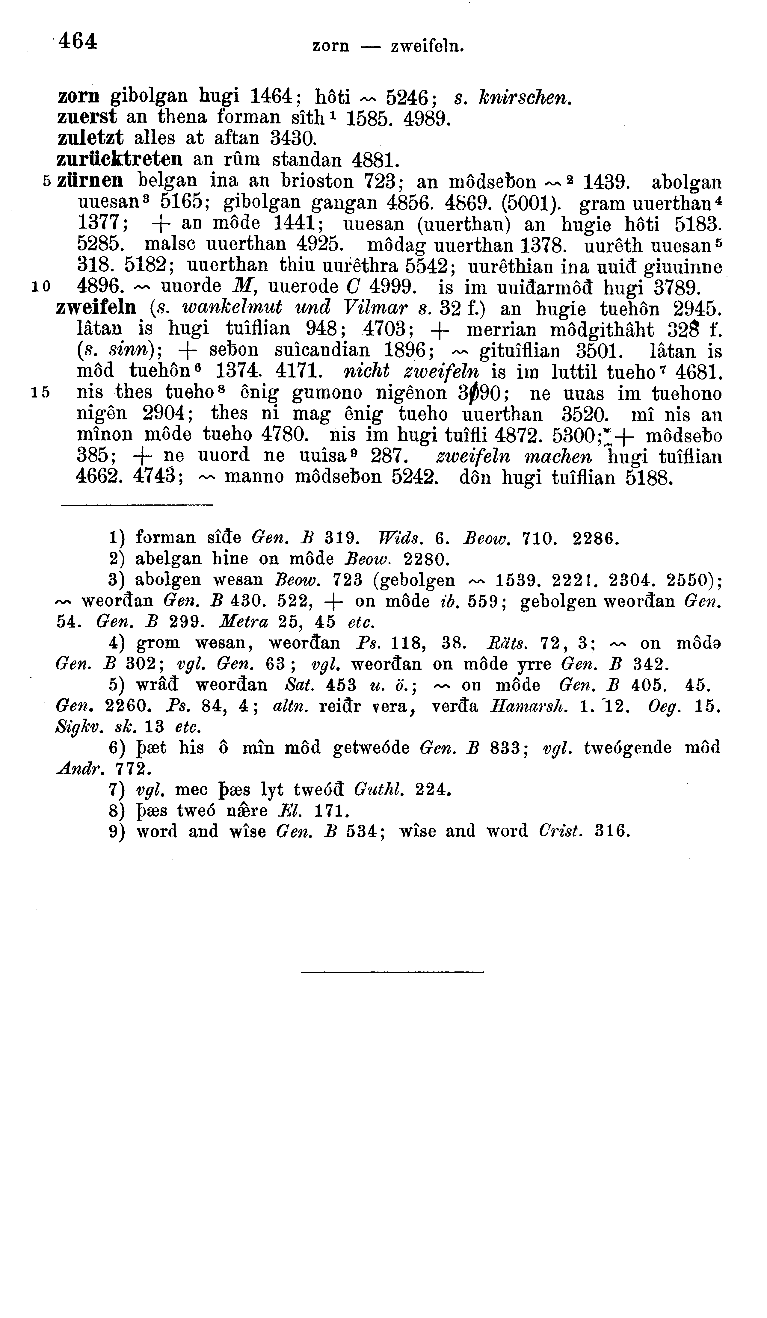 facsimile image (Sievers 1878, p. 464)