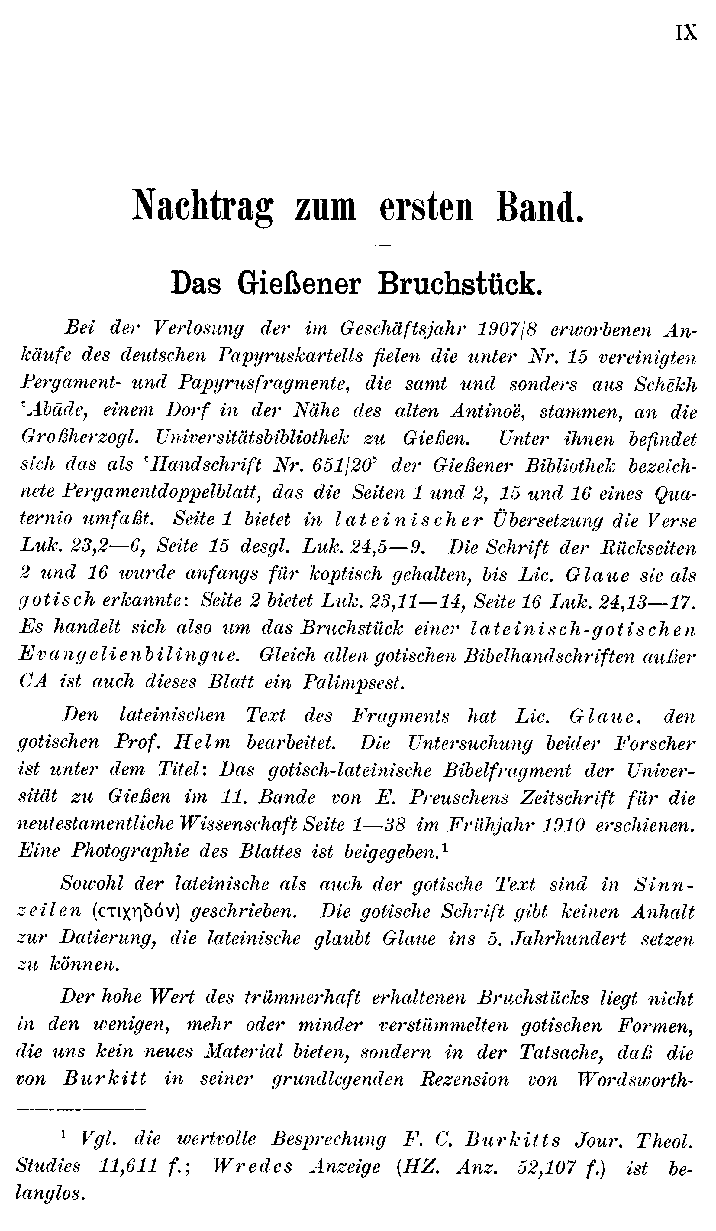 facsimile image (Streitberg 1910, p. ix)