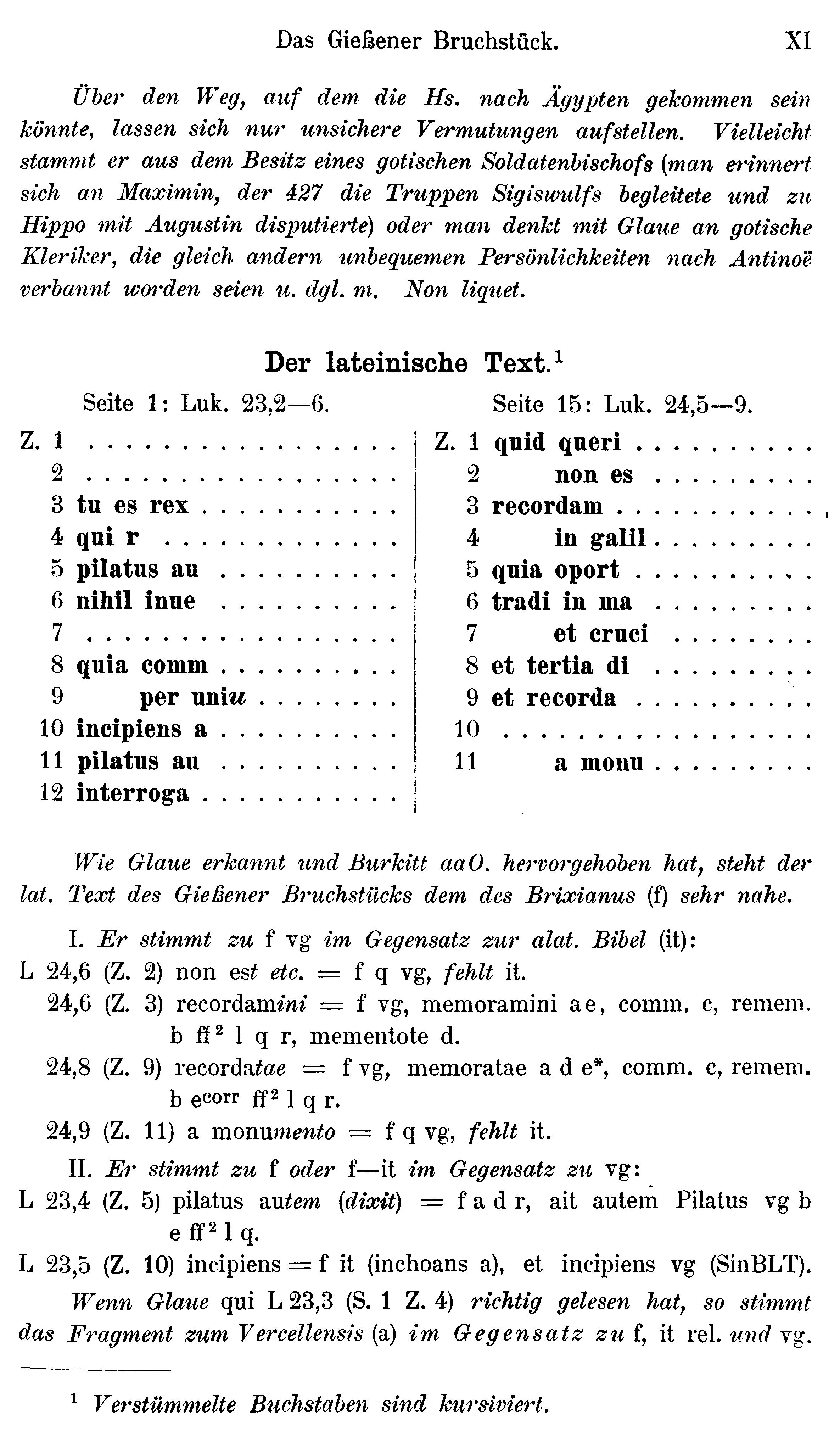 facsimile image (Streitberg 1910, p. xi)