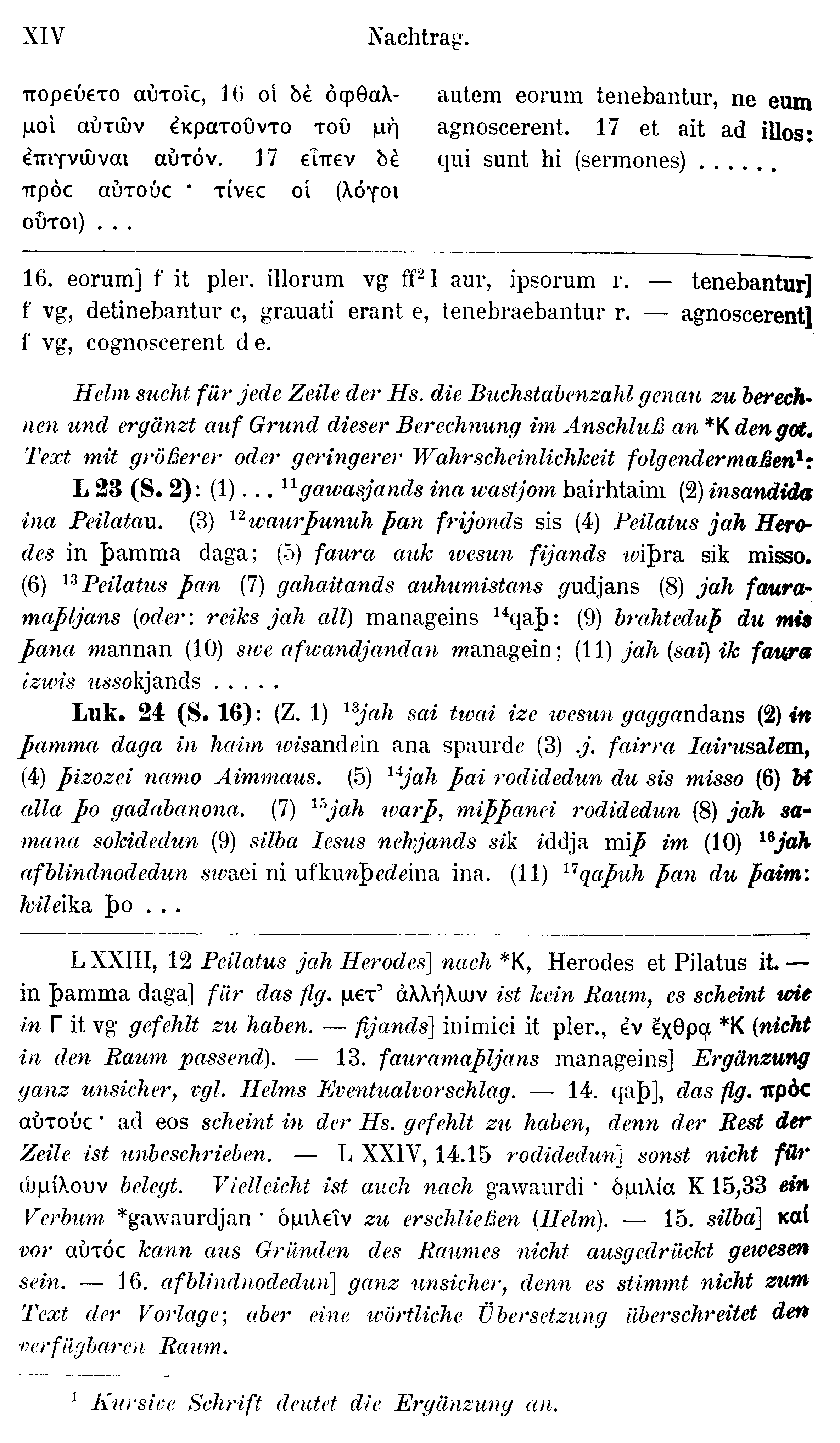 facsimile image (Streitberg 1910, p. xiv)