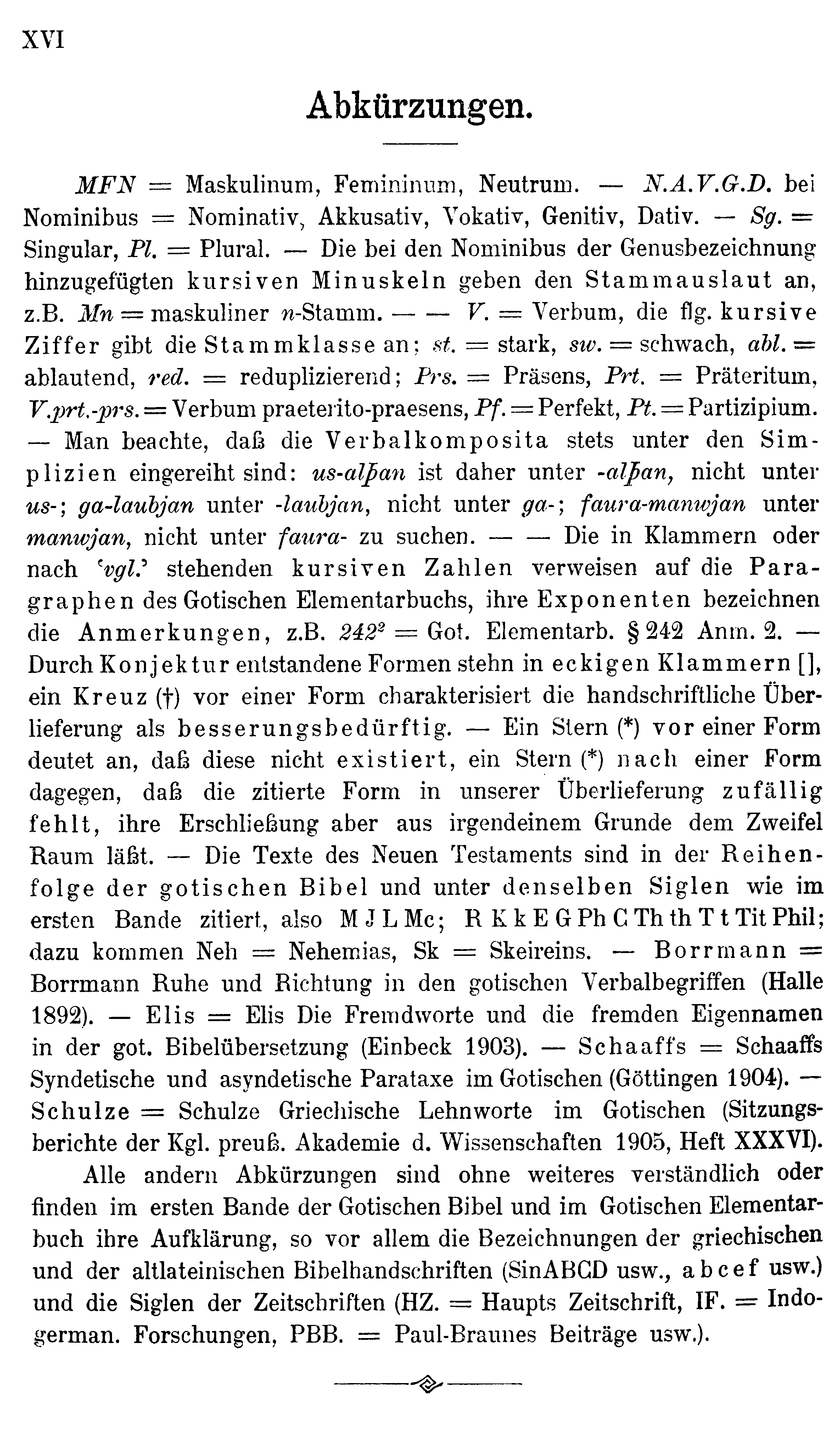 facsimile image (Streitberg 1910, p. xvi)