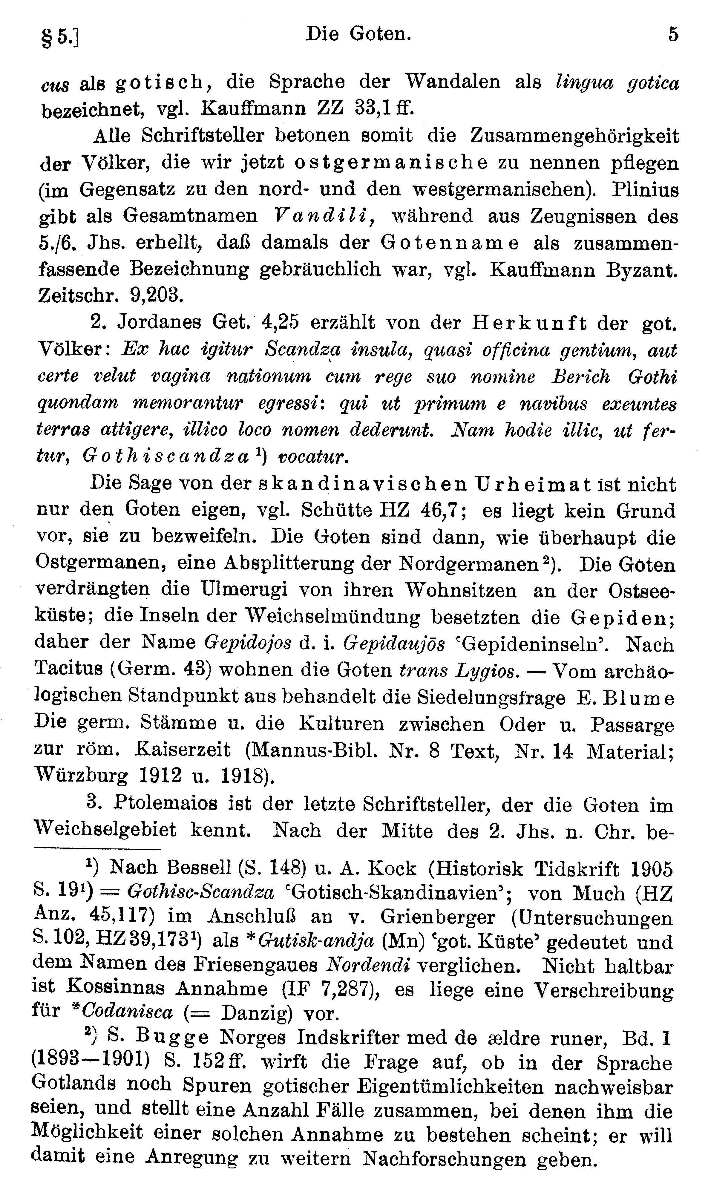 facsimile image (Streitberg 1920, p. 5)