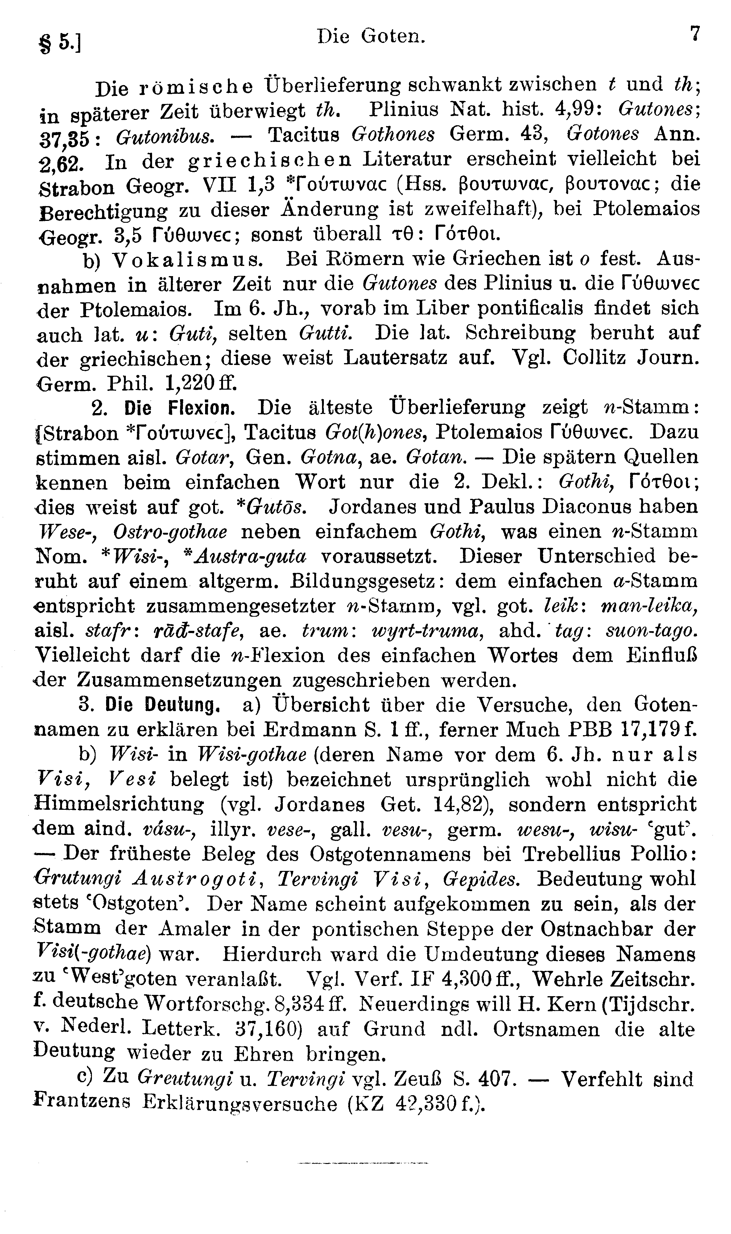 facsimile image (Streitberg 1920, p. 7)