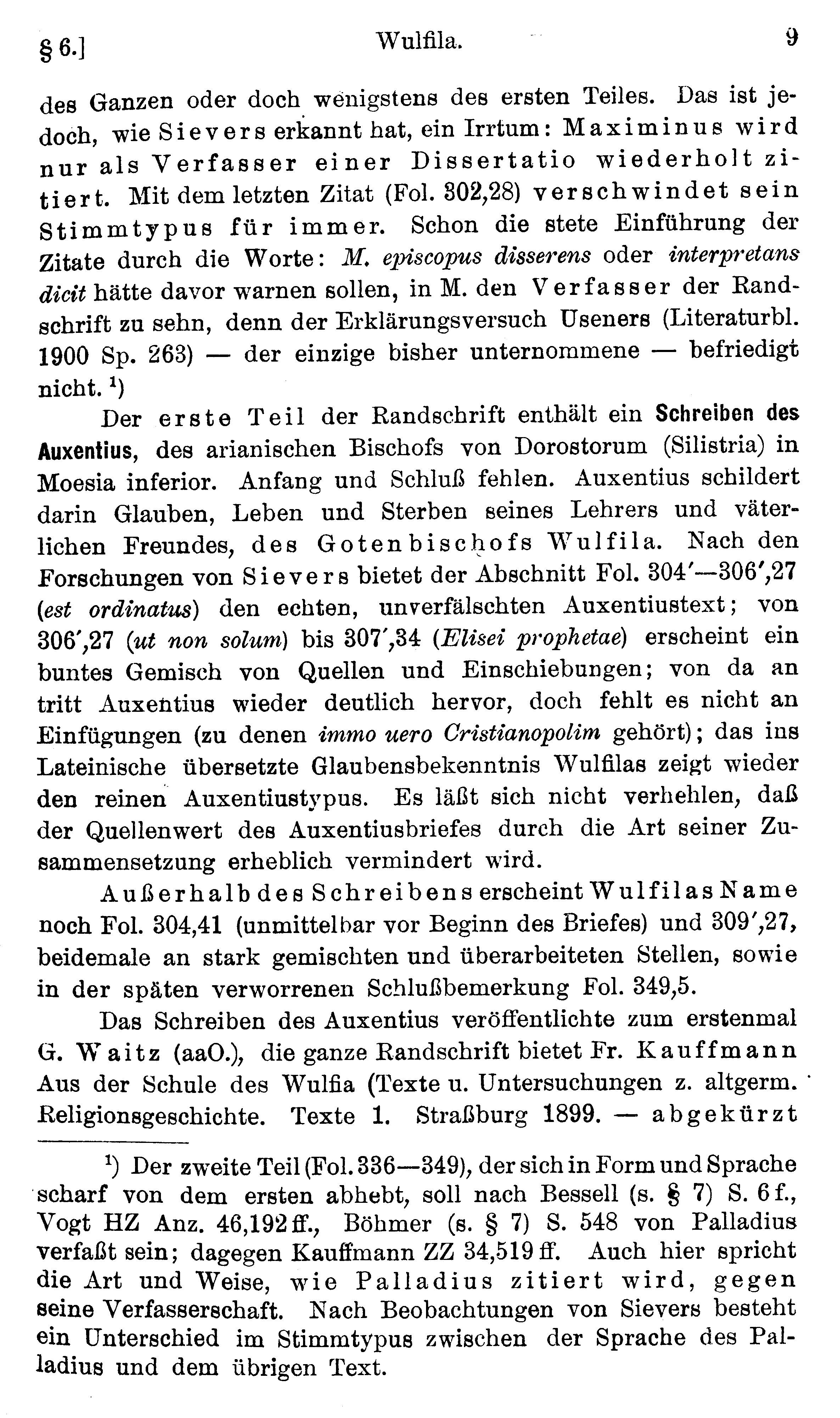 facsimile image (Streitberg 1920, p. 9)