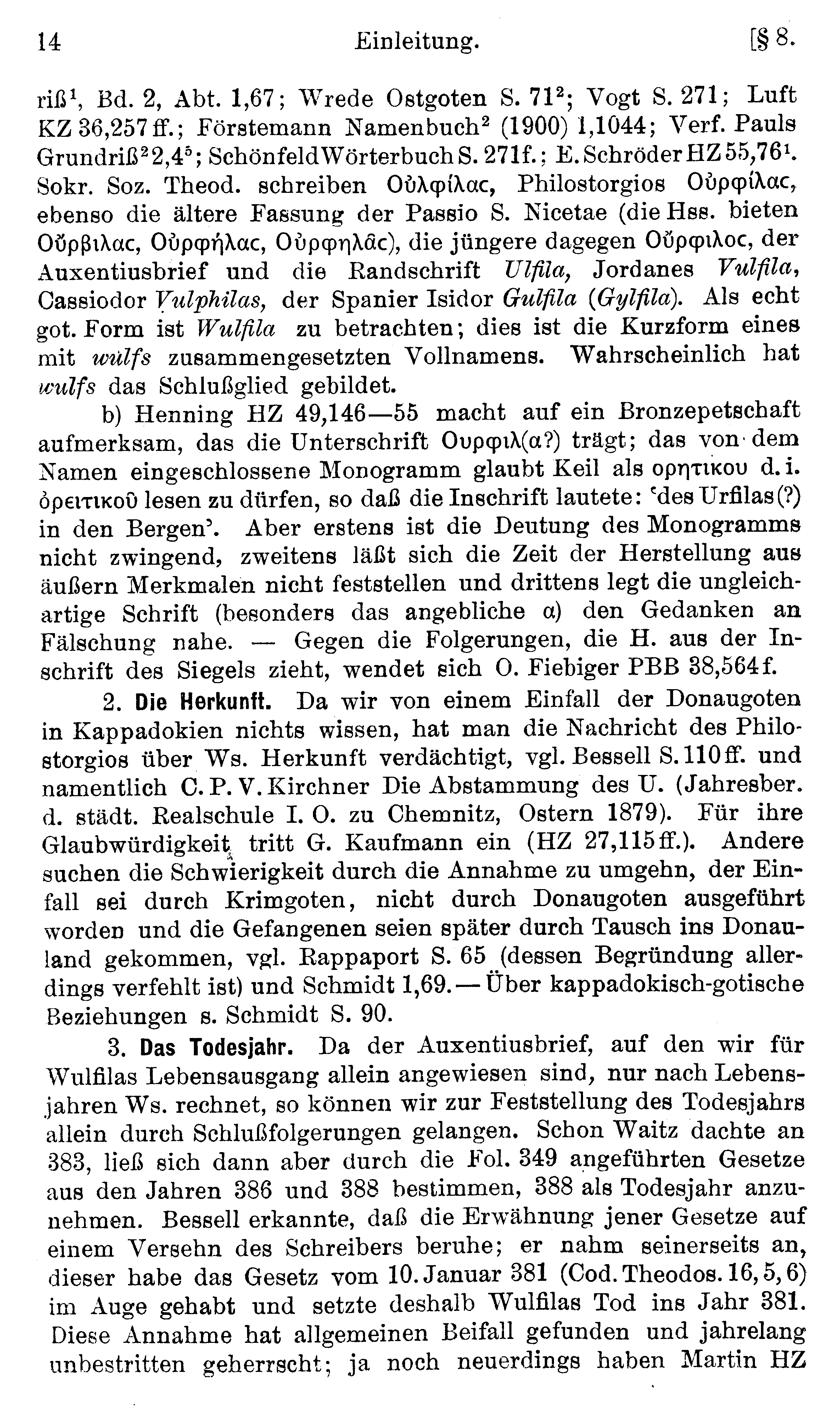 facsimile image (Streitberg 1920, p. 14)