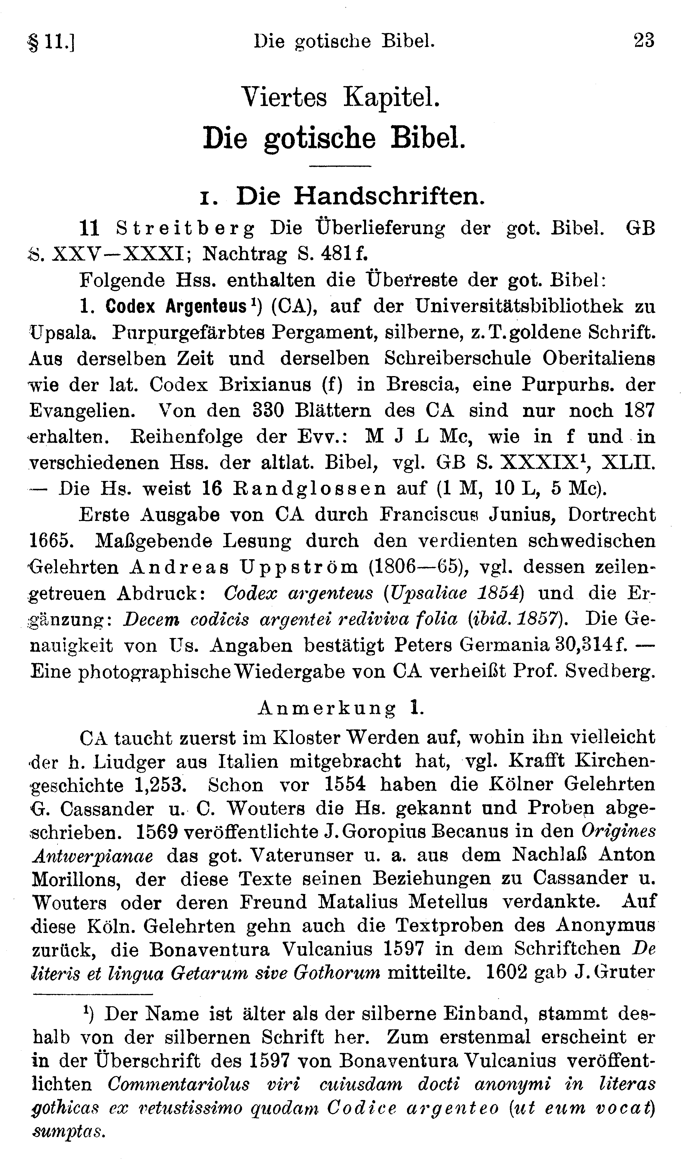 facsimile image (Streitberg 1920, p. 23)