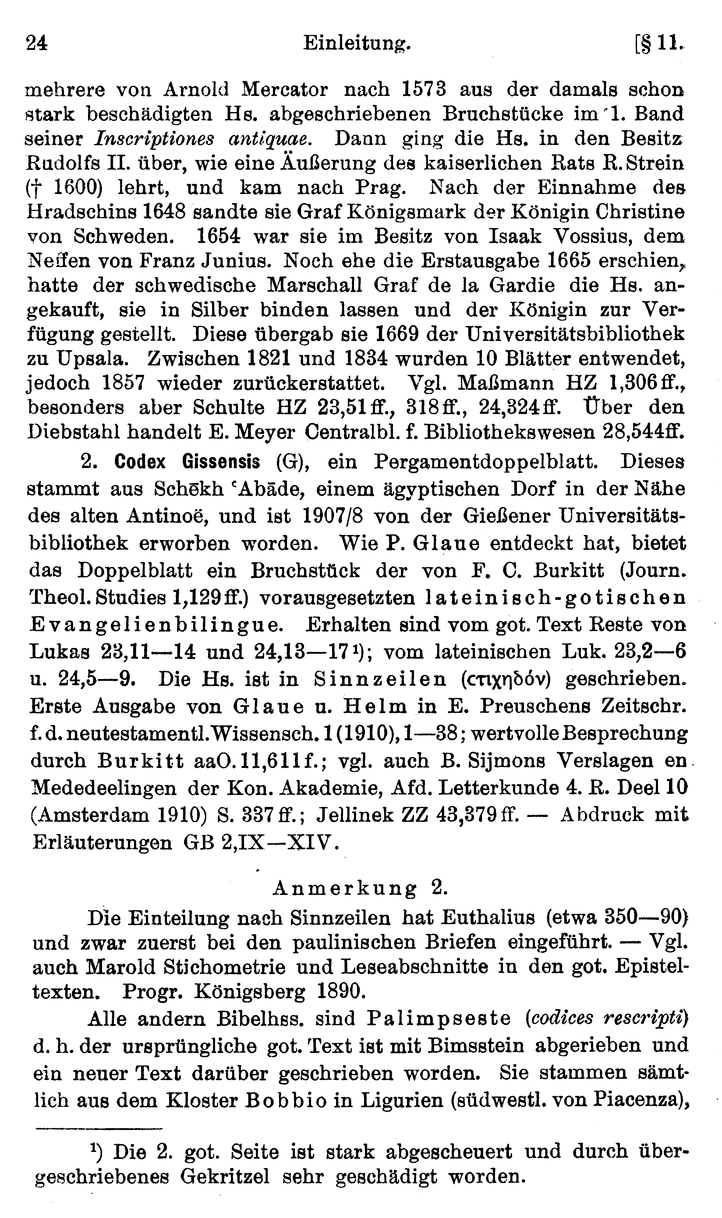 facsimile image (Streitberg 1920, p. 24)