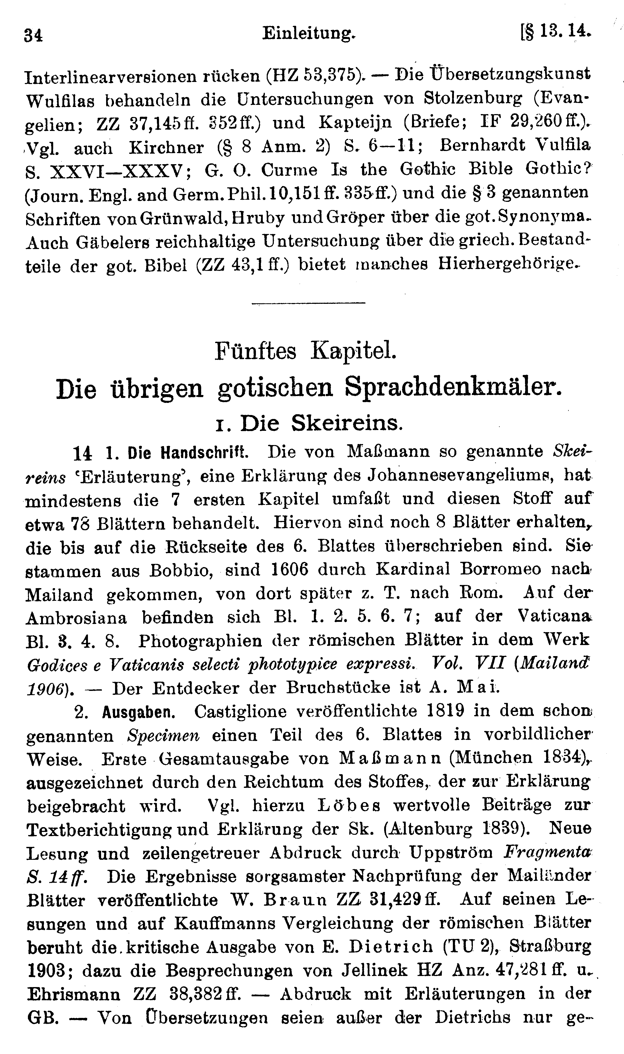 facsimile image (Streitberg 1920, p. 34)