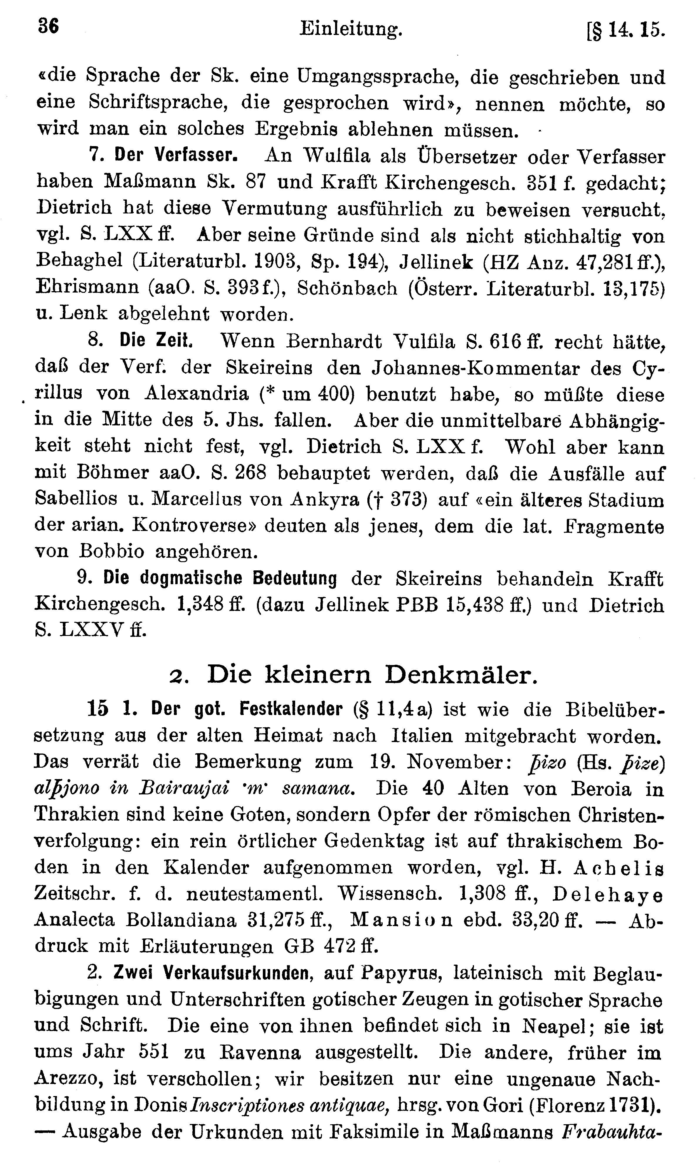 facsimile image (Streitberg 1920, p. 36)